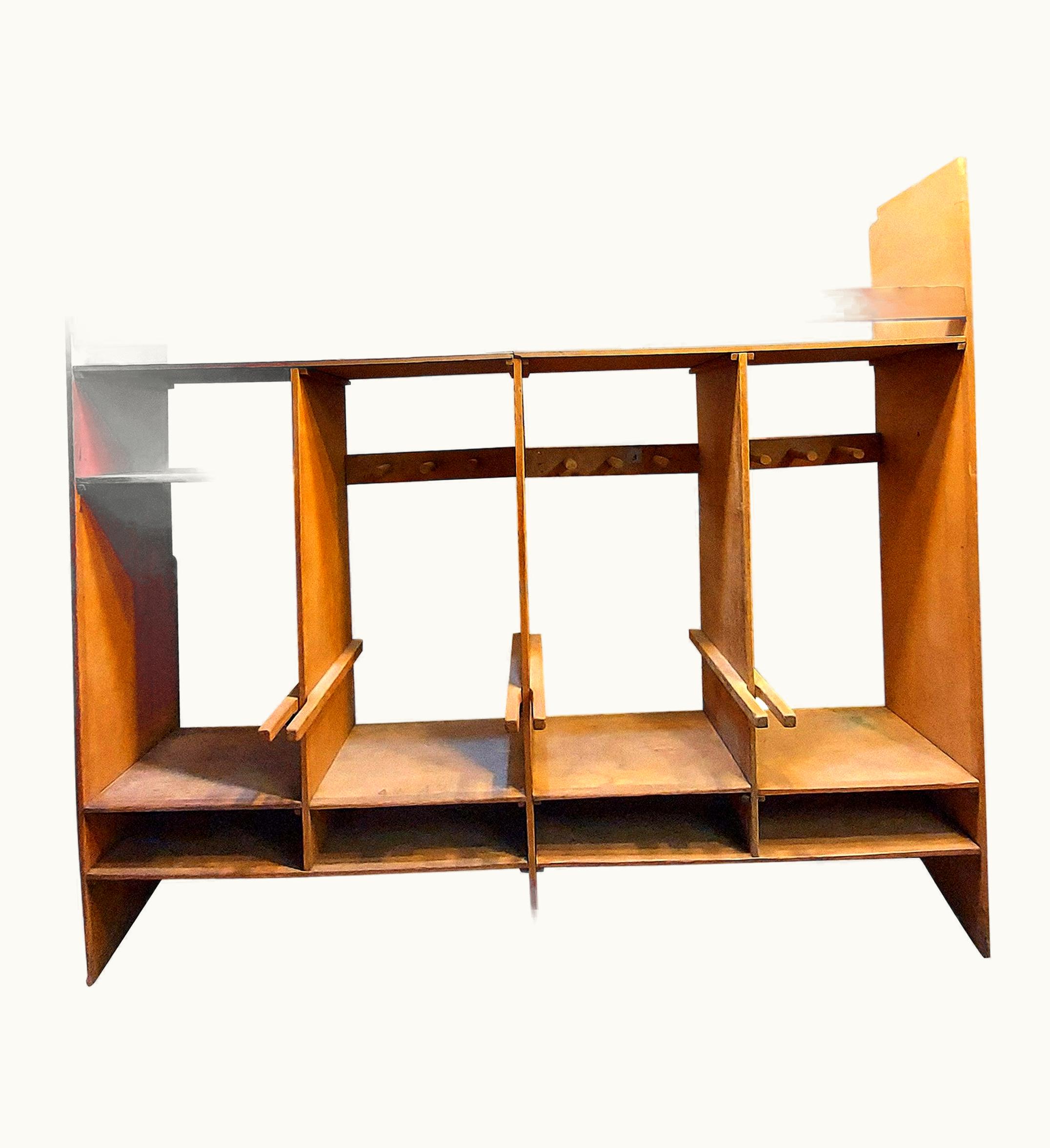 Jean Prouvé;Guy Rey-Millet Jean Prouvé;Guy Rey-Millet Jean Prouvé With Guy Rey-Millet, Ski Rack Locker, France, Circa 1967