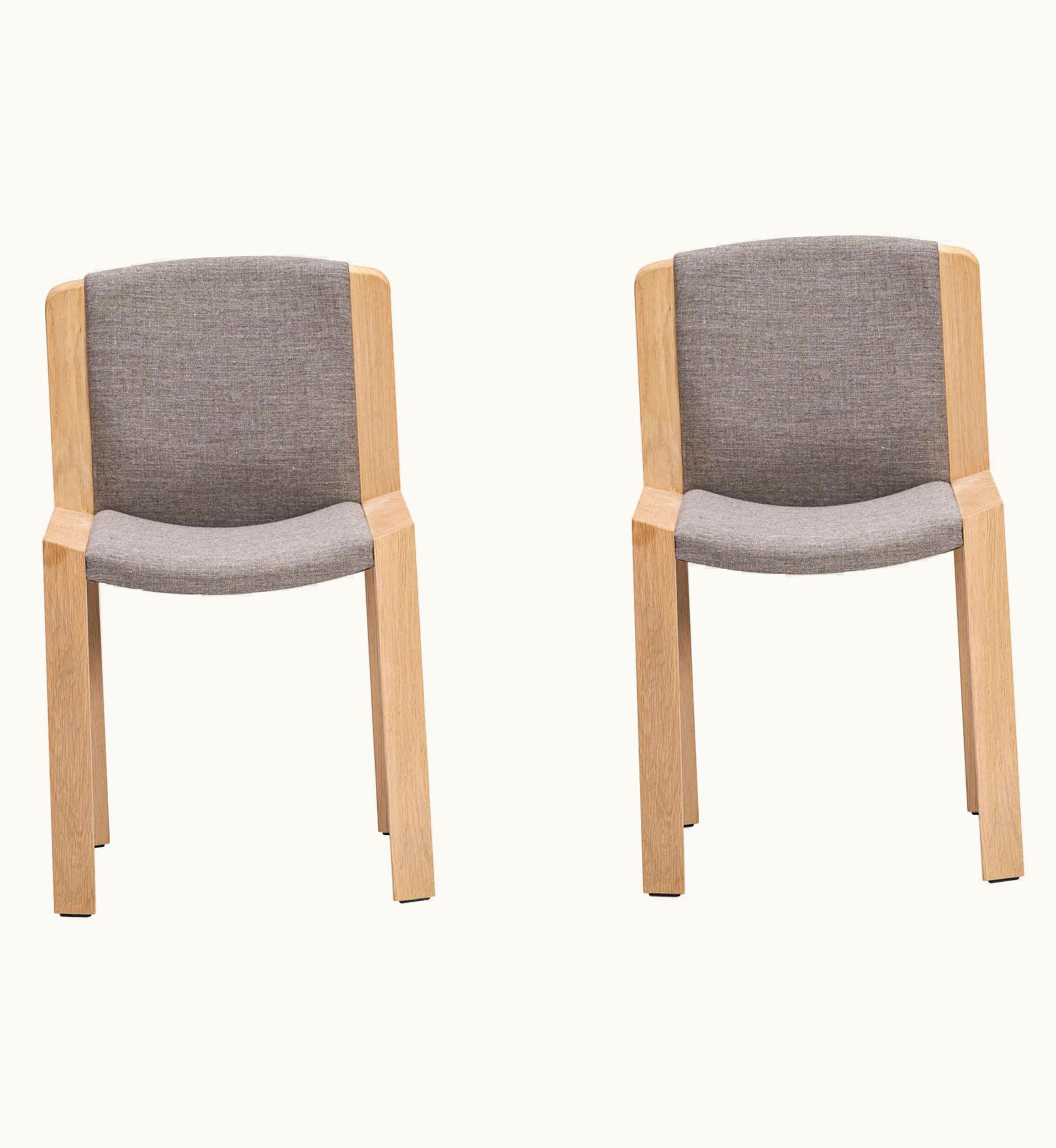 Joe Colombo Joe Colombo Set Of Two Joe Colombo 'Chair 300' Wood And Kvadrat Fabric By Karakter UZ0192742
