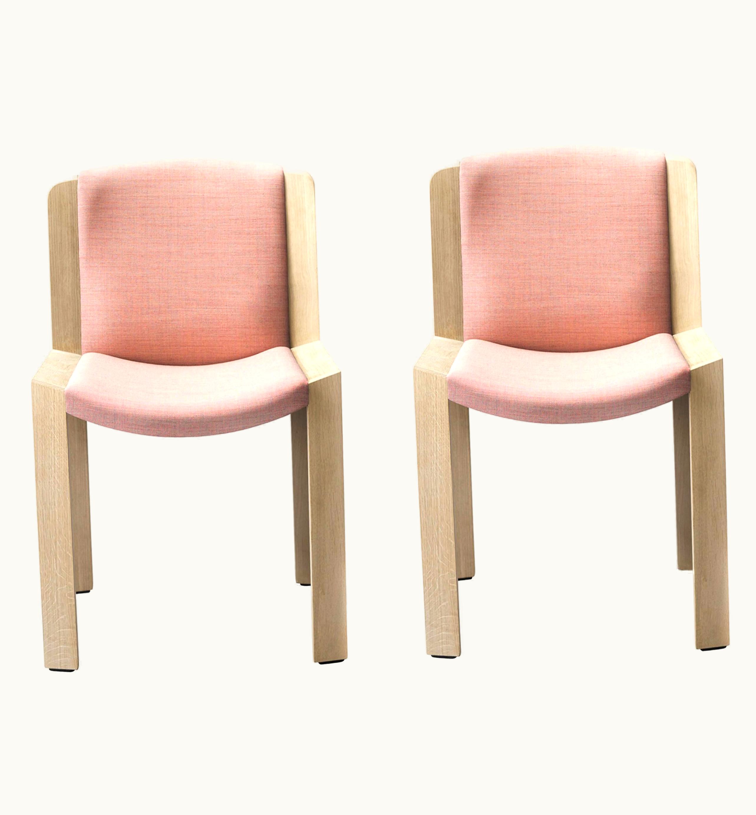 Joe Colombo Joe Colombo Set Of Two Joe Colombo 'Chair 300' Wood And Kvadrat Fabric By Karakter UZ0192744