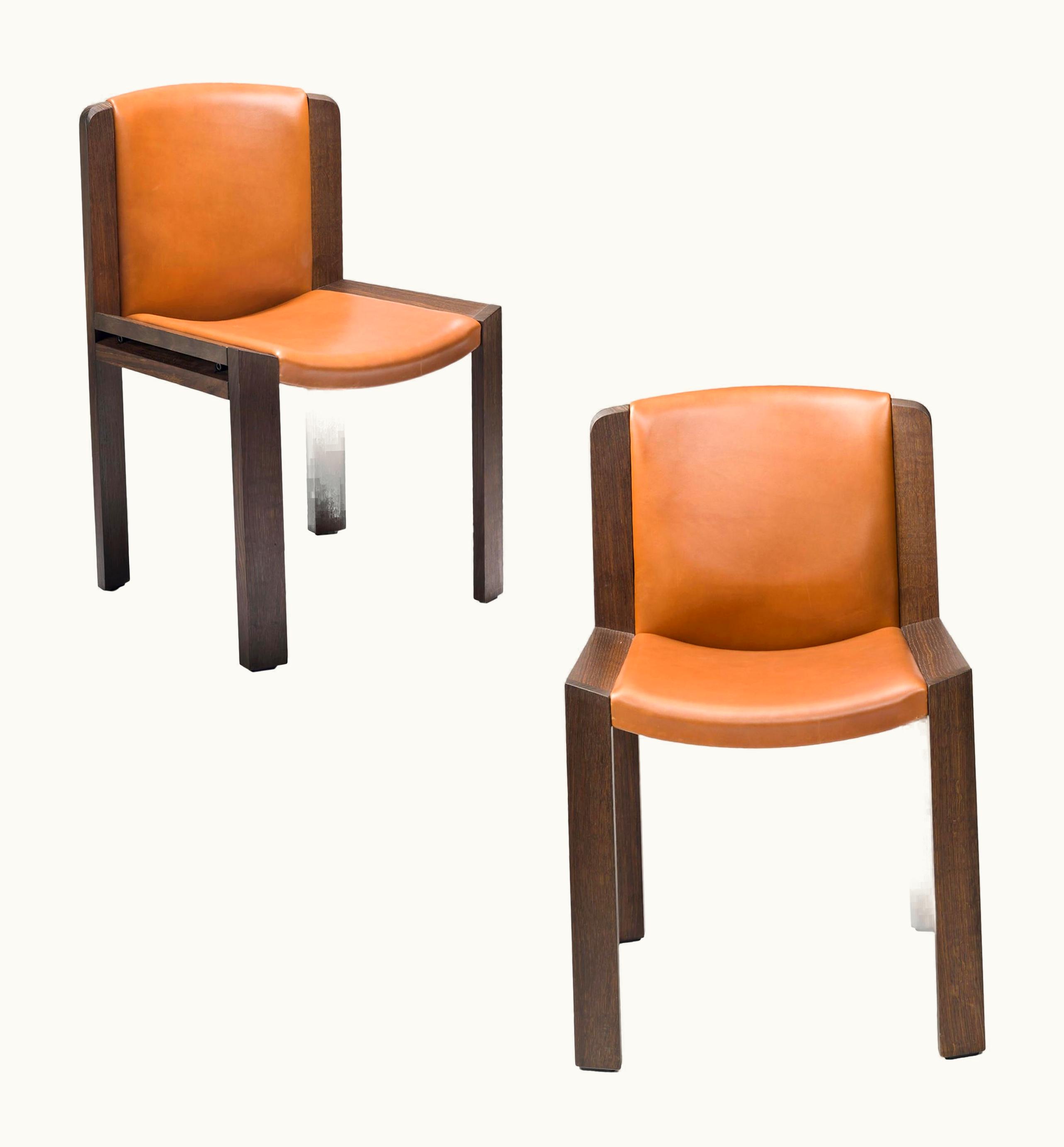 Joe Colombo Joe Colombo 'Chair 300' Wood And Sørensen Leather Chair By Karakter UZ0192790