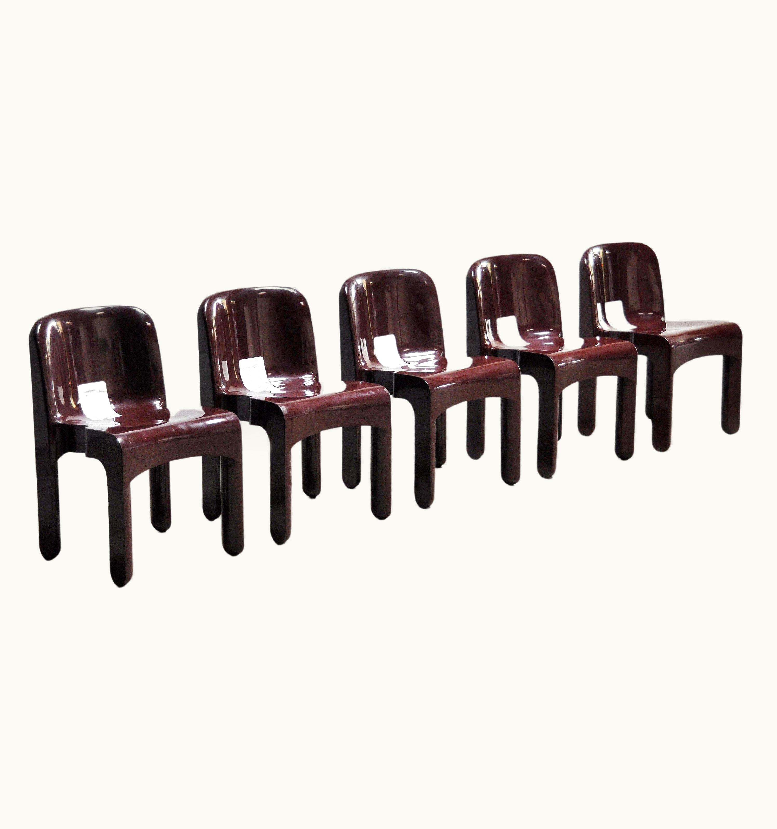 Joe Colombo Joe Colombo 'Universale' Chairs Model 4869 By Joe Colombo For Kartell, Set Of 5, 1970s