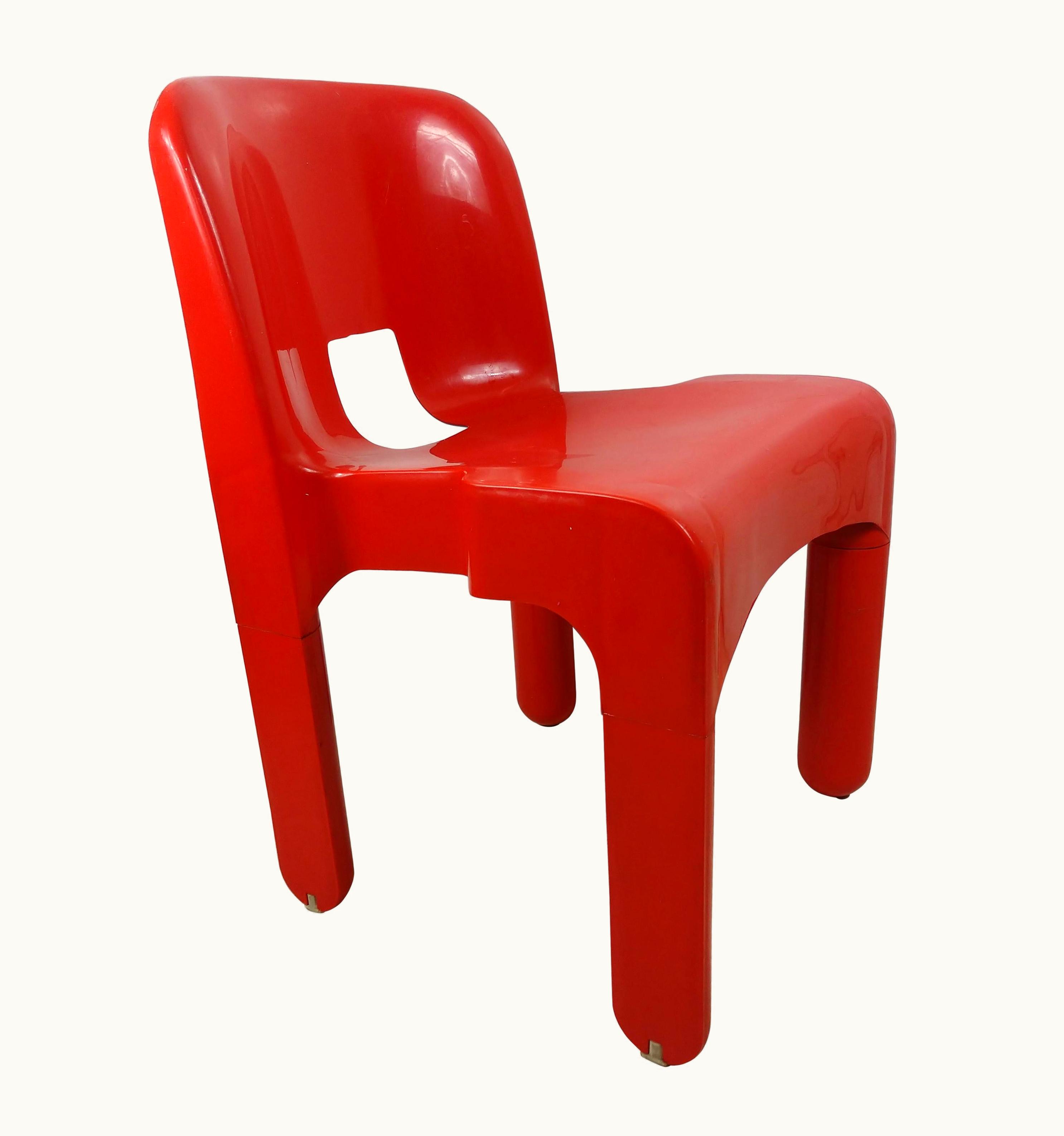 Joe Colombo Joe Colombo Mid Century Joe Columbo & Kartell Red Plastic Pop Art Universals Model # 4867