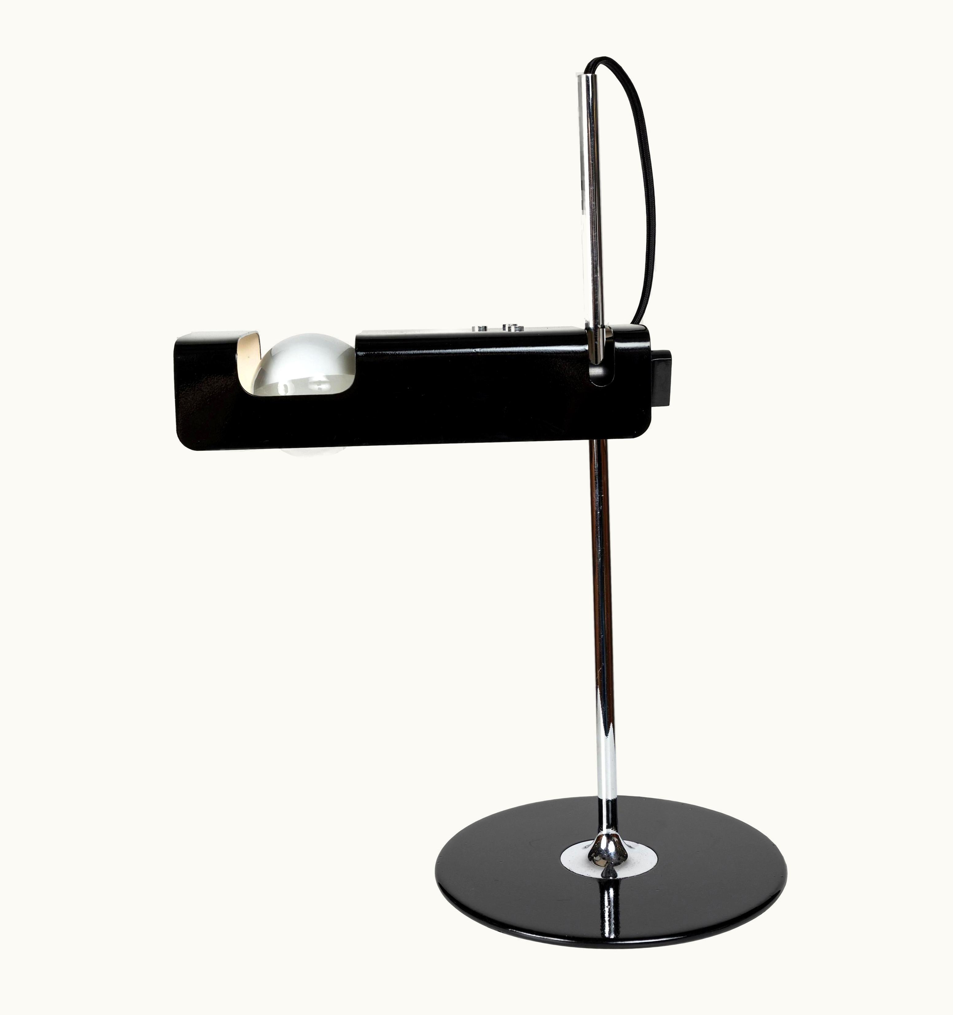 Joe Colombo Joe Colombo Model #291 'Spider' Table Lamp In Black For Oluce