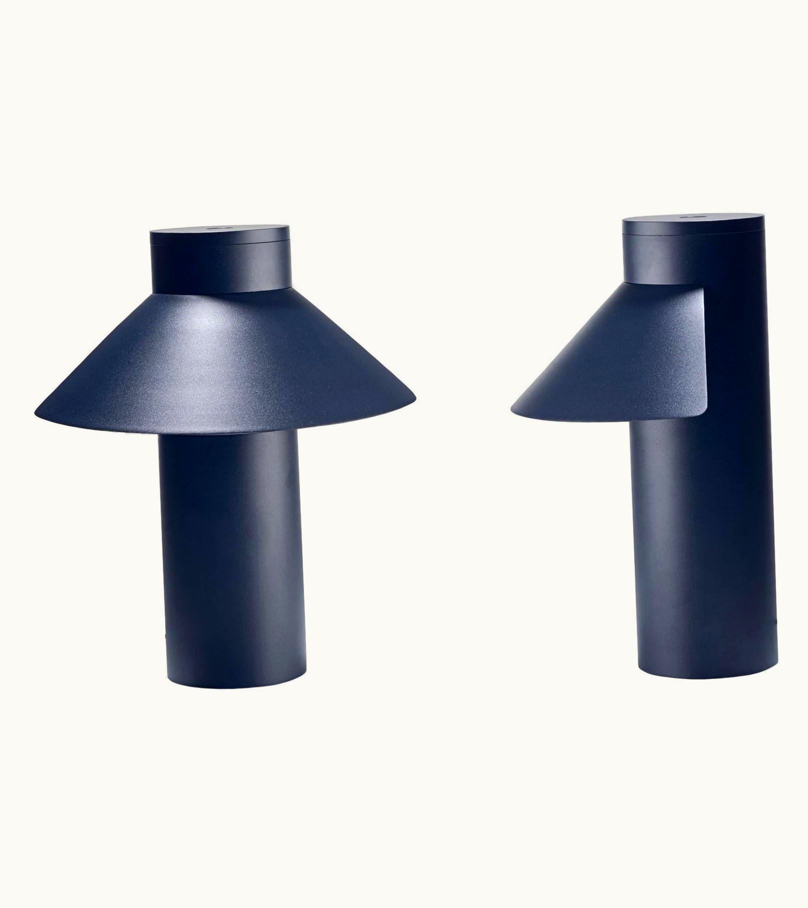 Joe Colombo Joe Colombo Set Of Two Joe Colombo 'Riscio' Steel Table Lamps By Karakter UZ0192855