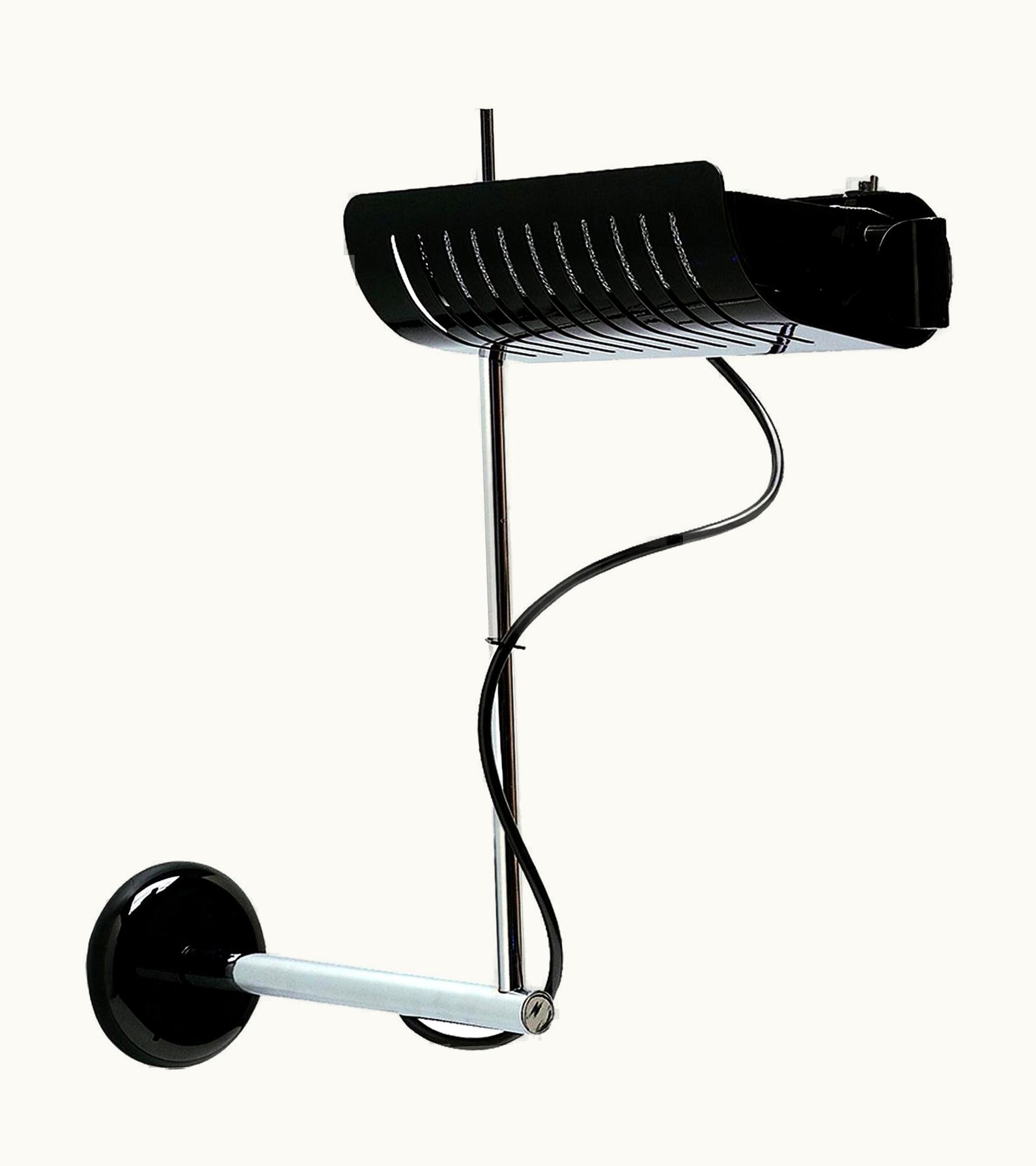 Joe Colombo Joe Colombo Wall Lamp 'Colombo' Black By Oluce