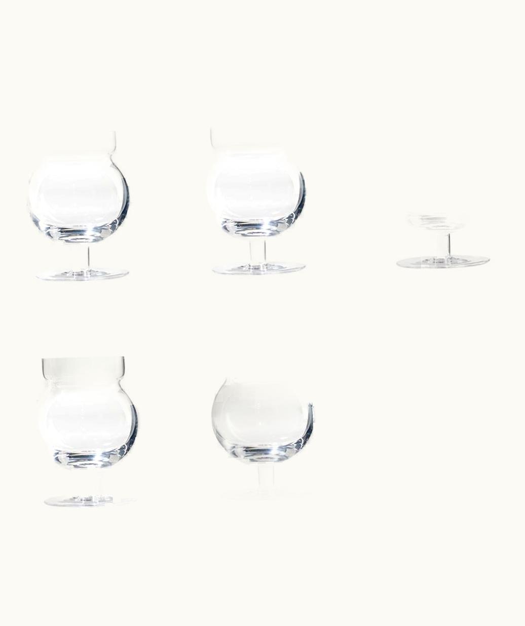 Joe Colombo Joe Colombo Set Of Six Joe Colombo 'Sferico' Glass Tableware By Karakter UZ0192864