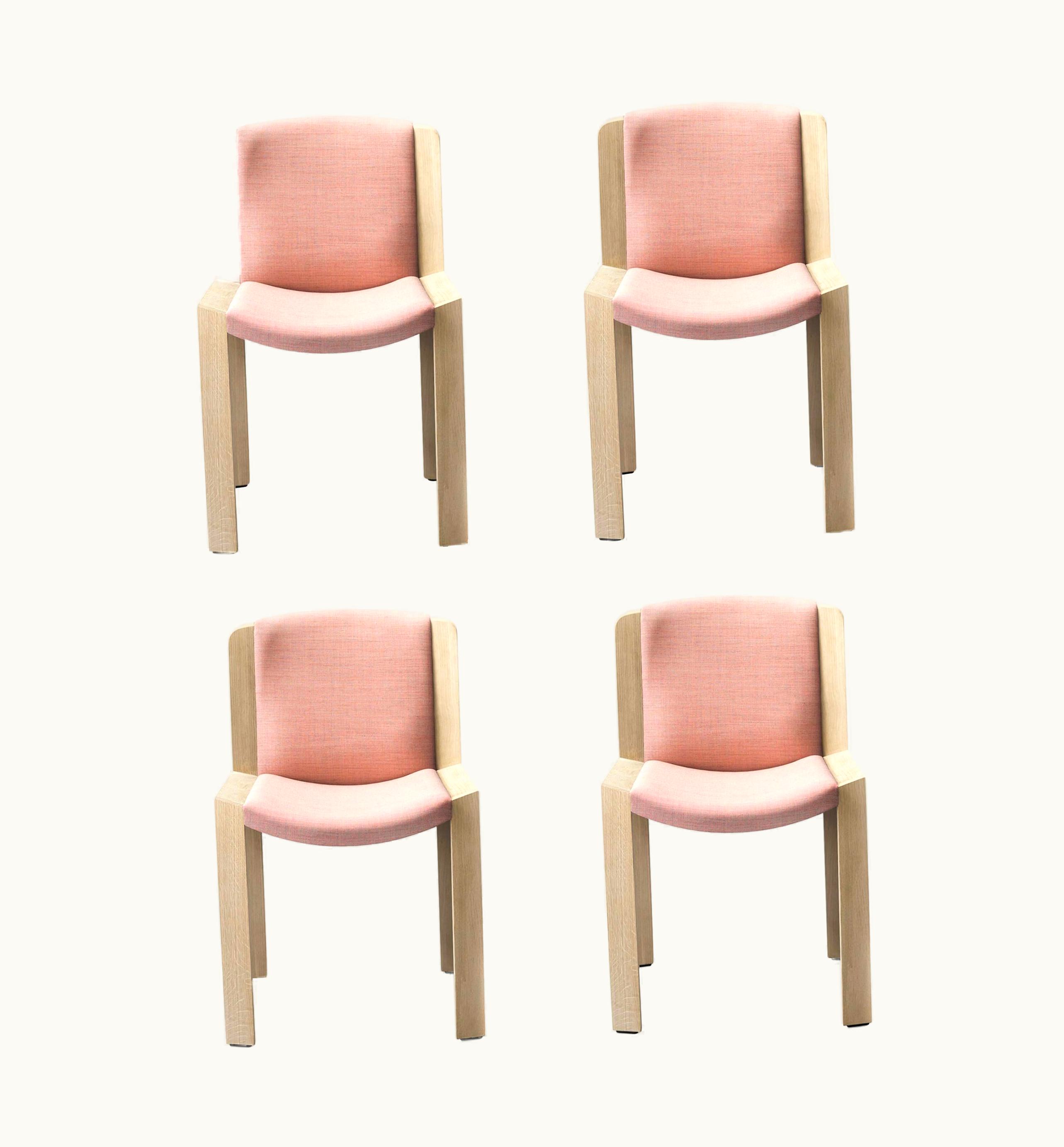 Joe Colombo Joe Colombo Set Of Four Joe Colombo 'Chair 300' Wood And Kvadrat Fabric By Karakter UZ0192881