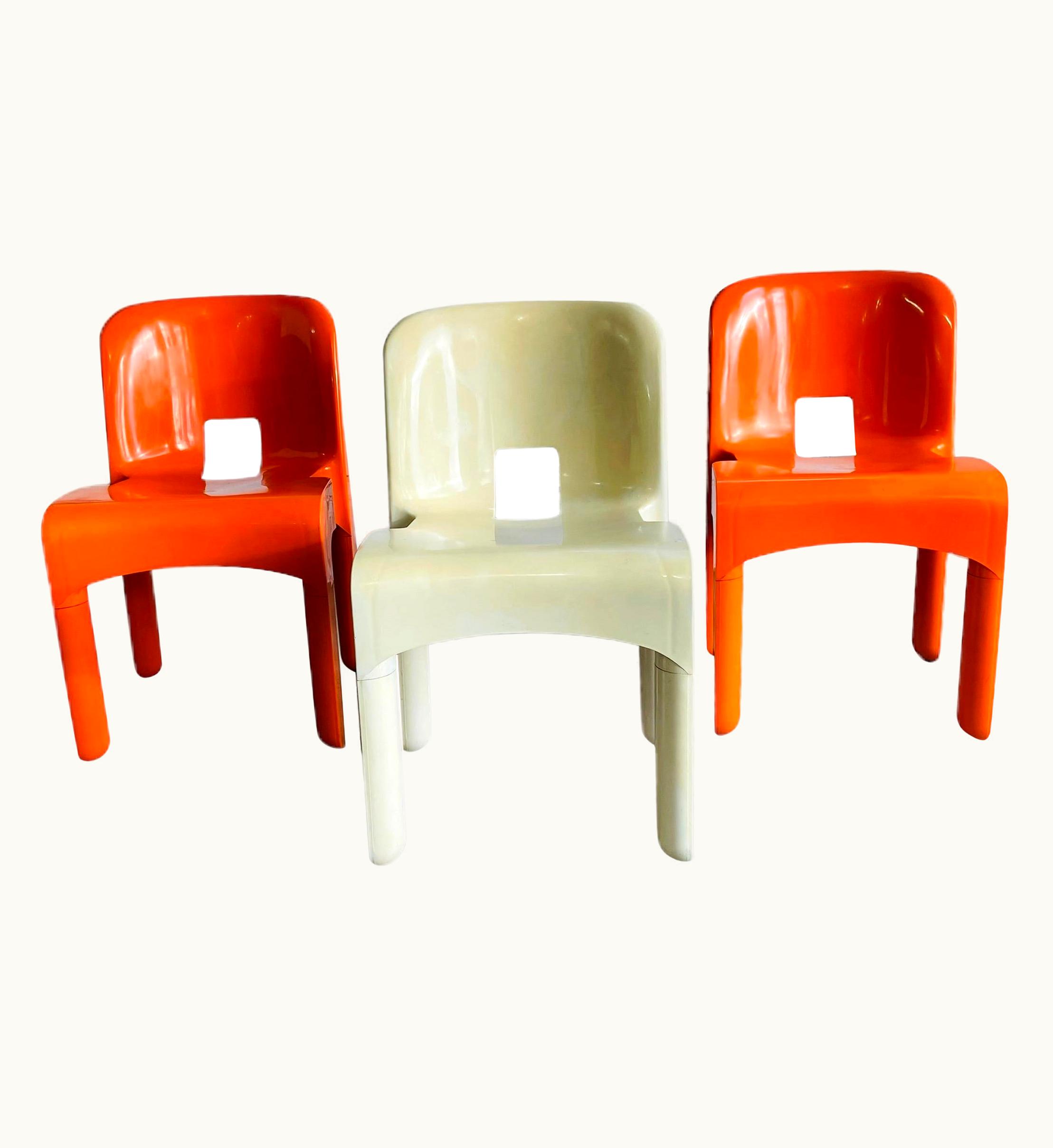 Joe Colombo Joe Colombo Set 3 Space Age Stacking Chairs By Joe Colombo 1967 Italy
