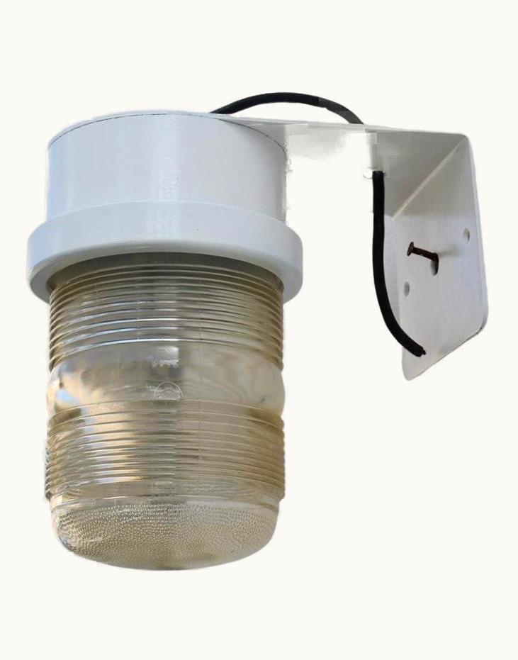 Joe Colombo Joe Colombo Wall Light Fresnel Joe Colombo For Oluce Midcentury White Exsterior Lighting