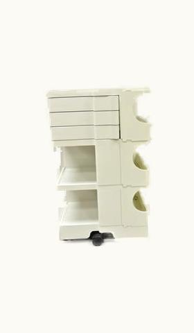 Joe Colombo Joe Colombo White Boby Storage Trolley By Bieffeplast, Italy