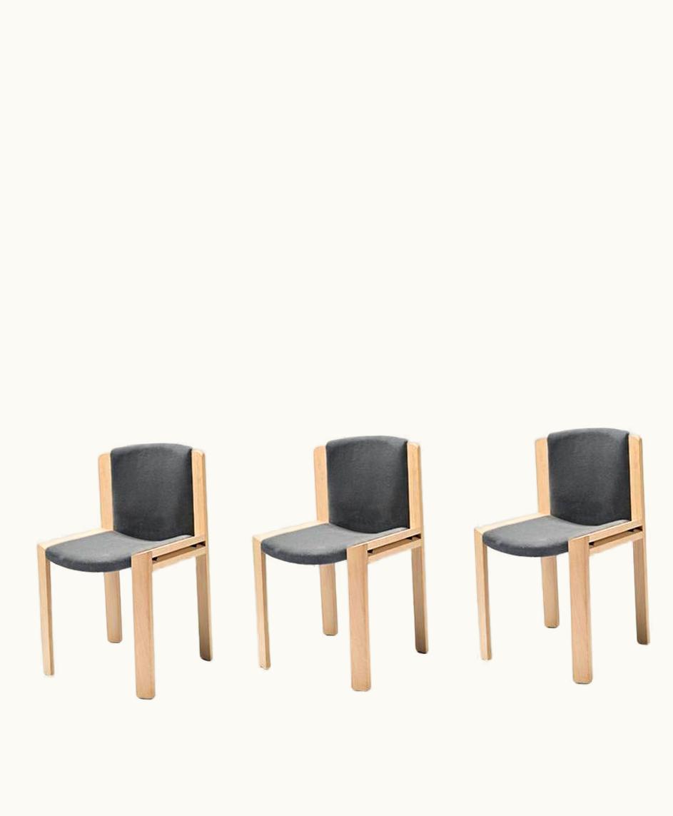 Joe Colombo Joe Colombo Set Of Six Joe Colombo 'Chair 300' Wood And Kvadrat Fabric By Karakter UZ0192981