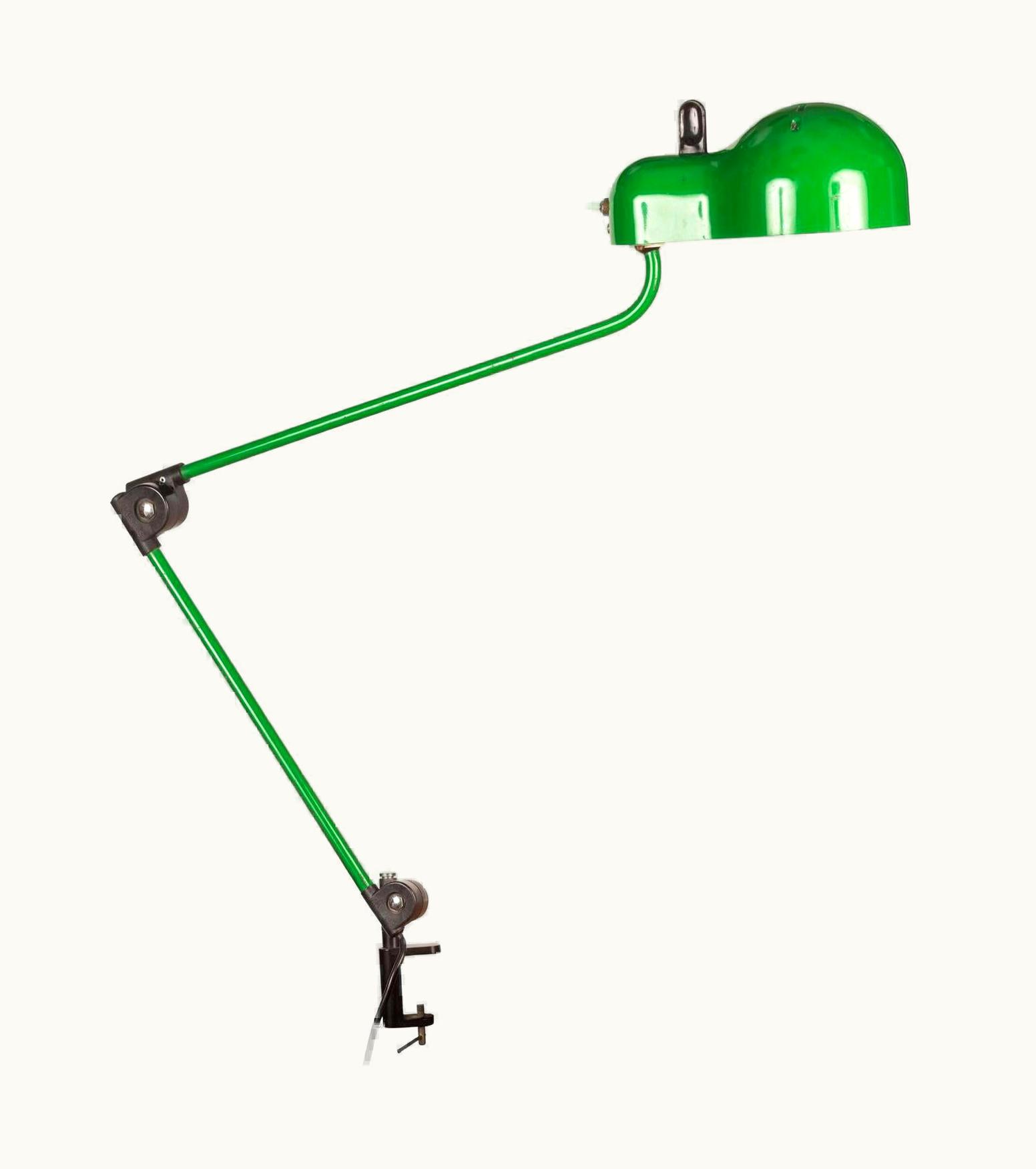 Joe Colombo Joe Colombo 'Topo' Green Task Lamp For Stilnovo, Circa 1970