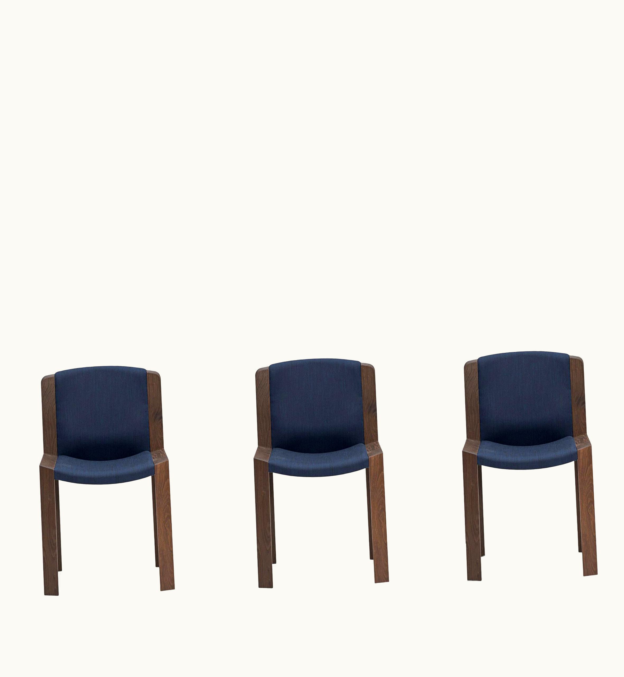 Joe Colombo Joe Colombo Set Of Six Joe Colombo 'Chair 300' Wood And Kvadrat Fabric By Karakter UZ0193013