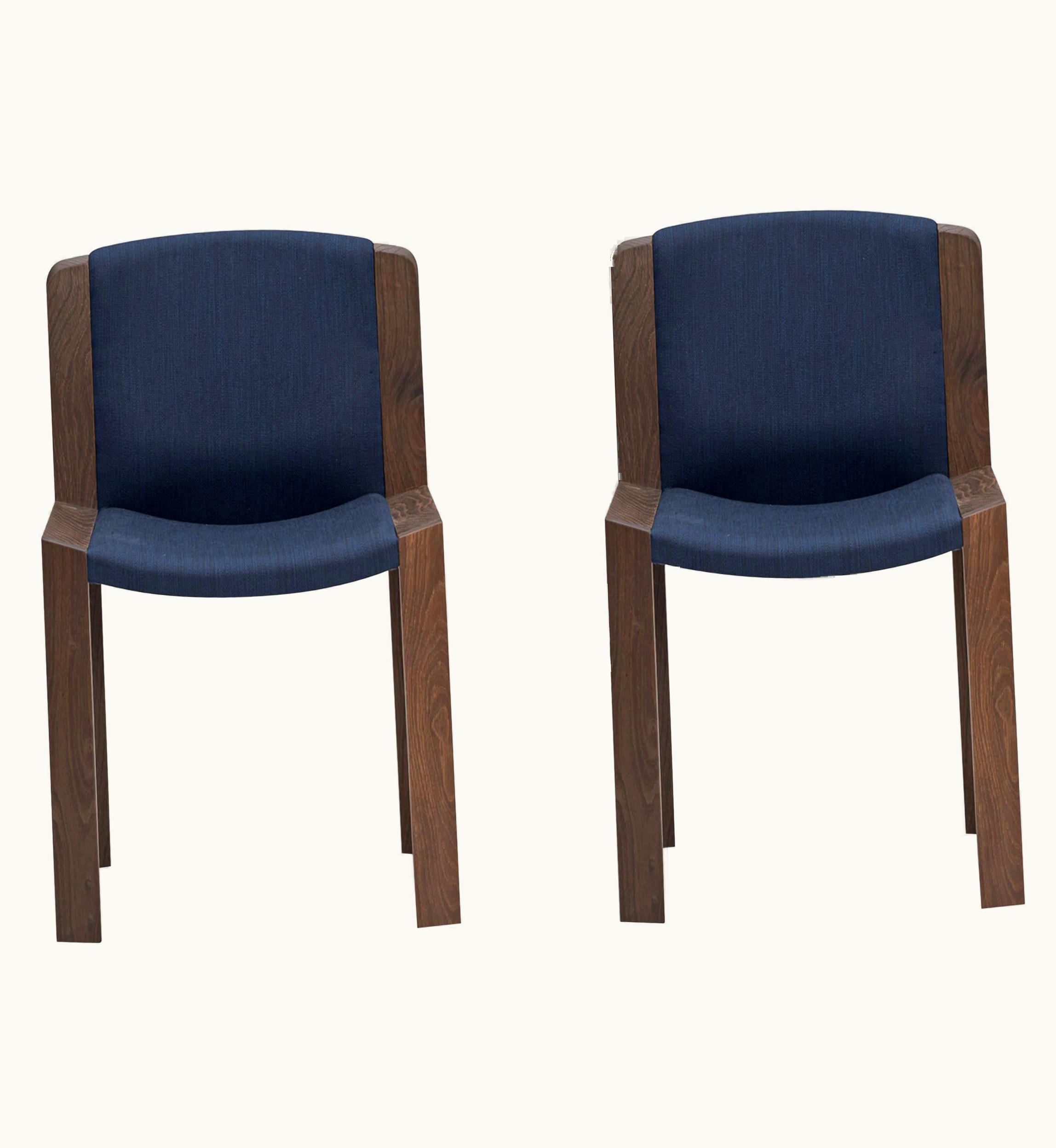 Joe Colombo Joe Colombo Set Of Two Joe Colombo 'Chair 300' Wood And Kvadrat Fabric By Karakter UZ0193015