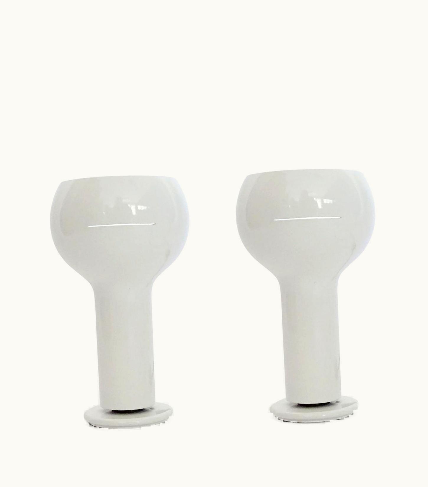 Joe Colombo Joe Colombo Pair Of Mini Flash Table Lamps For O-Luce, Italy 1970s