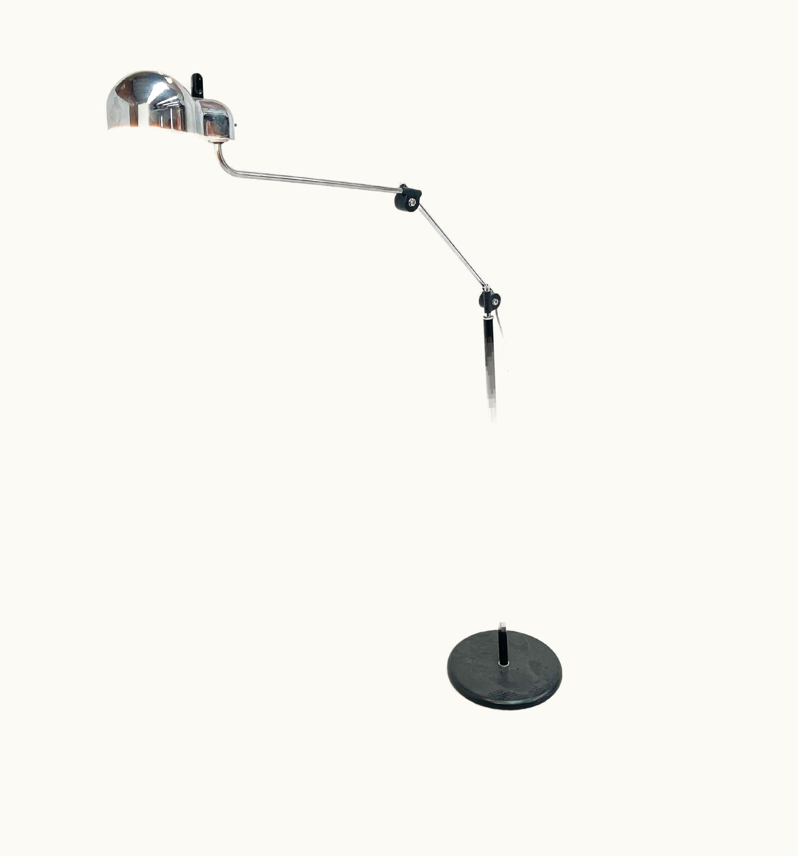 Joe Colombo Joe Colombo 1980's Chrome Topo Floor Lamp By Joe Colombo For Stilnovo