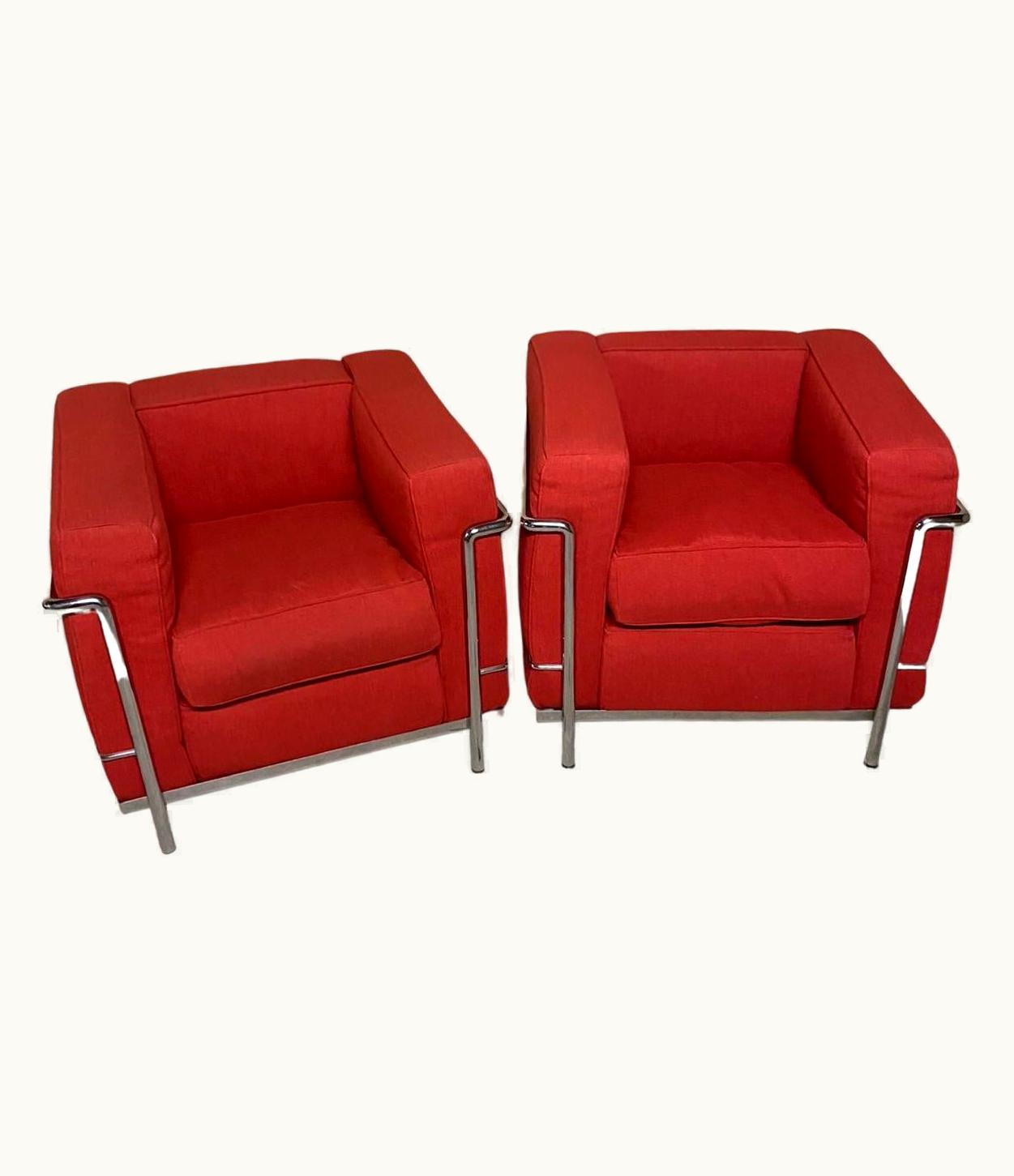 Le Corbusier Le Corbusier LC2 Armchairs Designed By Le Corbusier Made By Cassina