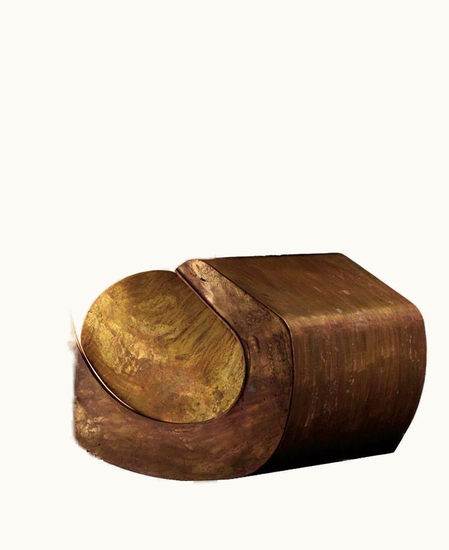 Le Corbusier Le Corbusier Monumental Le Corbusier 'Escargot' Sculptural Cast Brass Floor Lamp For Nemo