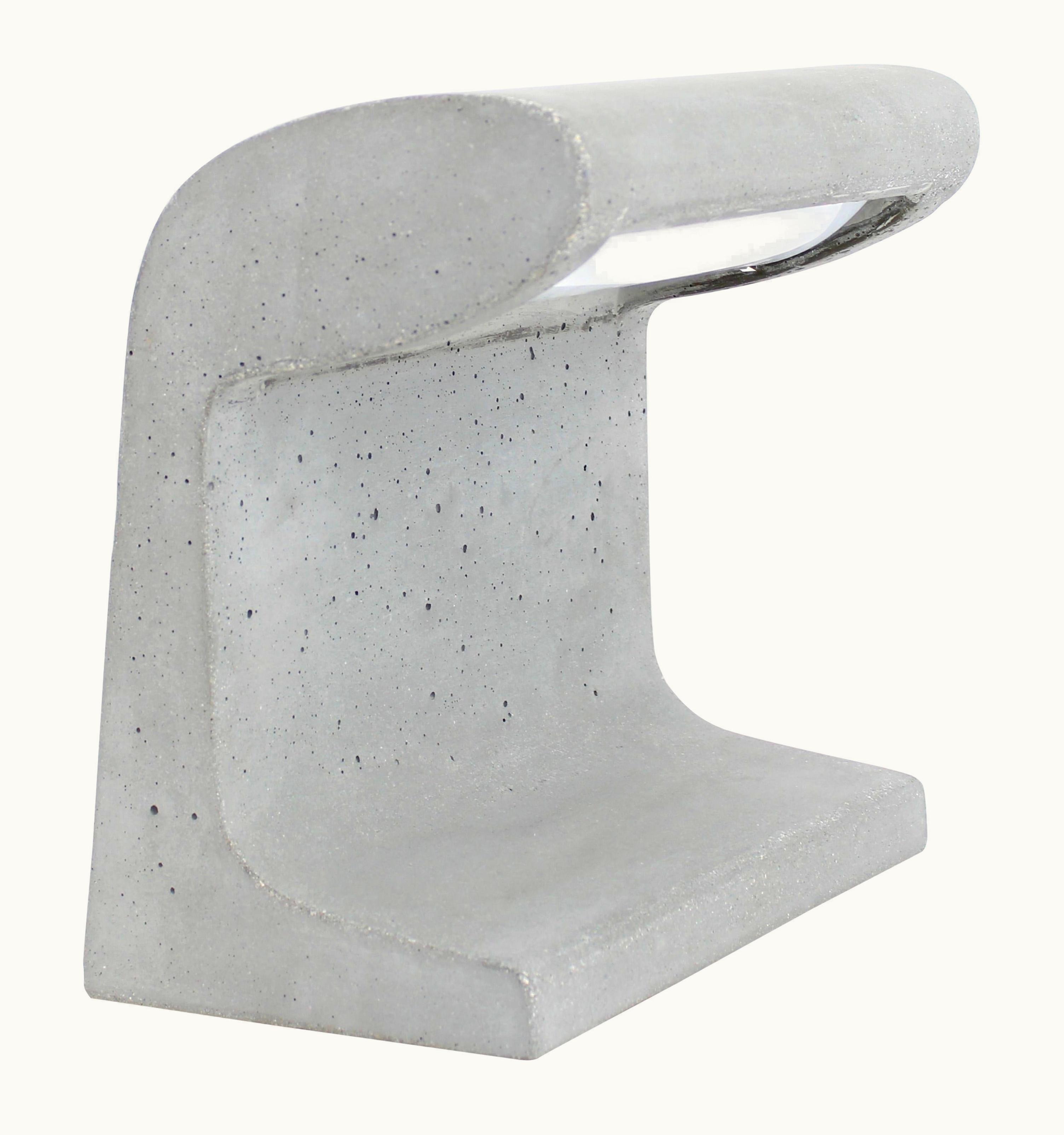 Le Corbusier Le Corbusier Borne Bétone Petite Cast Concrete Table Lamp By Le Corbusier With LED Bulb