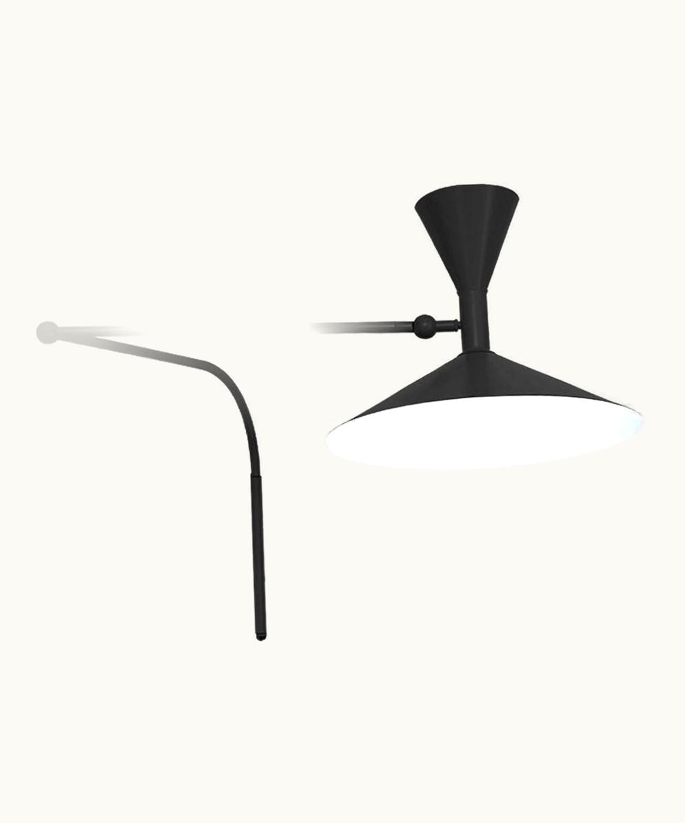 Le Corbusier Le Corbusier 'Lampe De Marseille' Wall Lamp For Nemo In Black