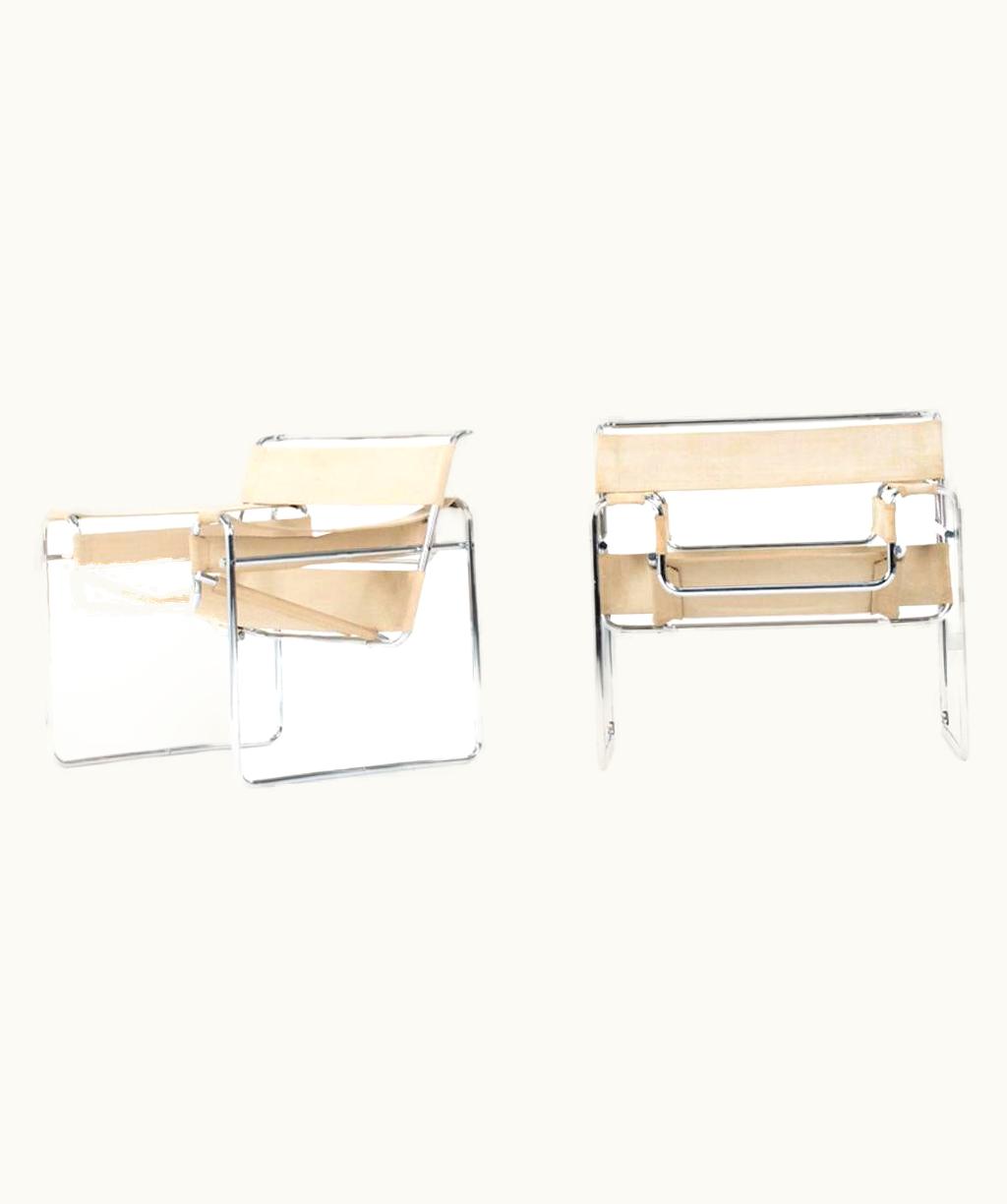 Marcel Breuer Marcel Breuer Set Of 2 B3 Wassily Armchairs By Marcel Breuer For Gavina, 1970