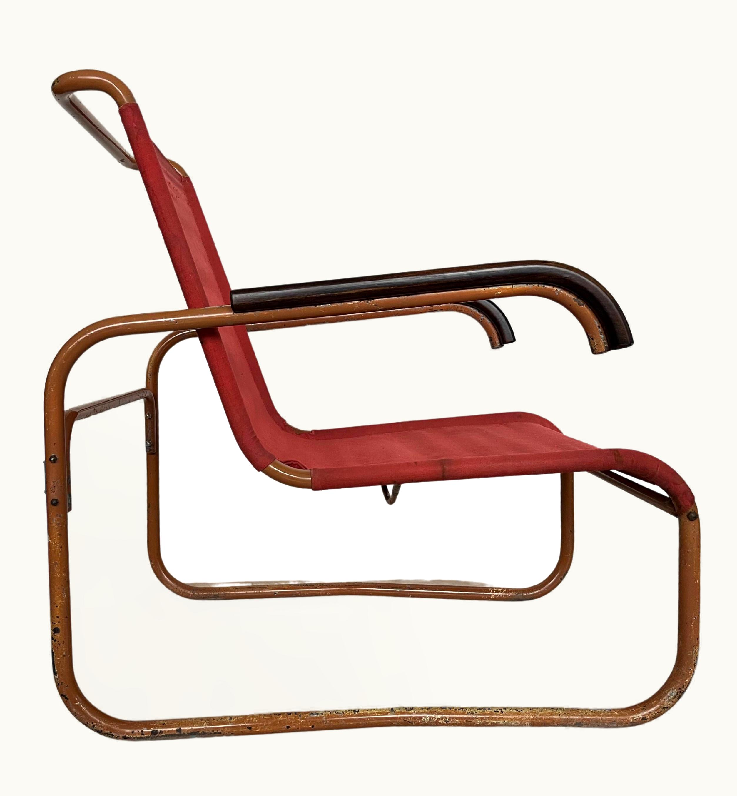 Marcel Breuer Marcel Breuer Rare Marcel Breuer B 35 In Original Brown Colour By Mucke Melder, 1930s