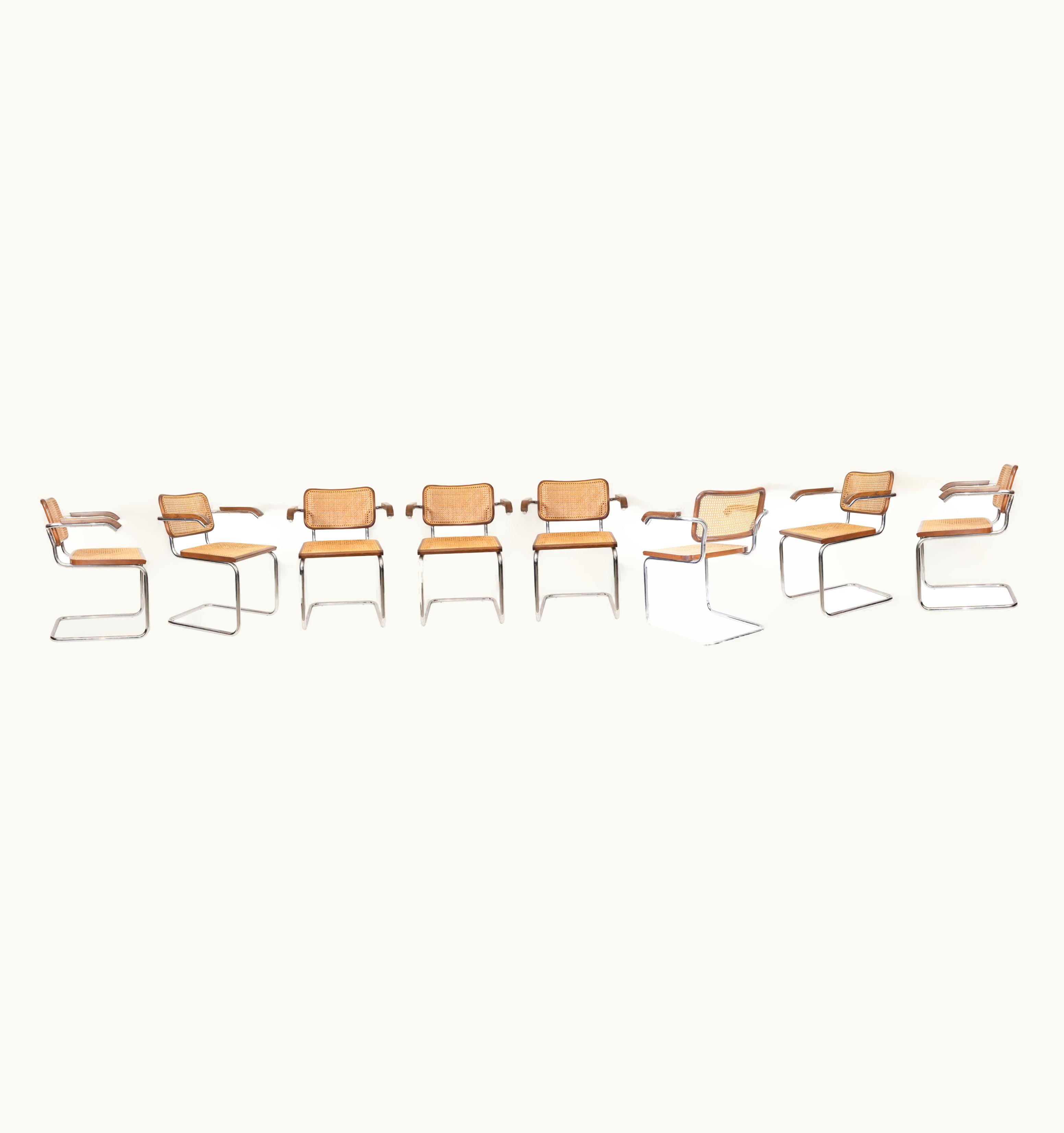Marcel Breuer Marcel Breuer Set Of 8 Vintage Cesca Chairs By Marcel Breuer, 1970s