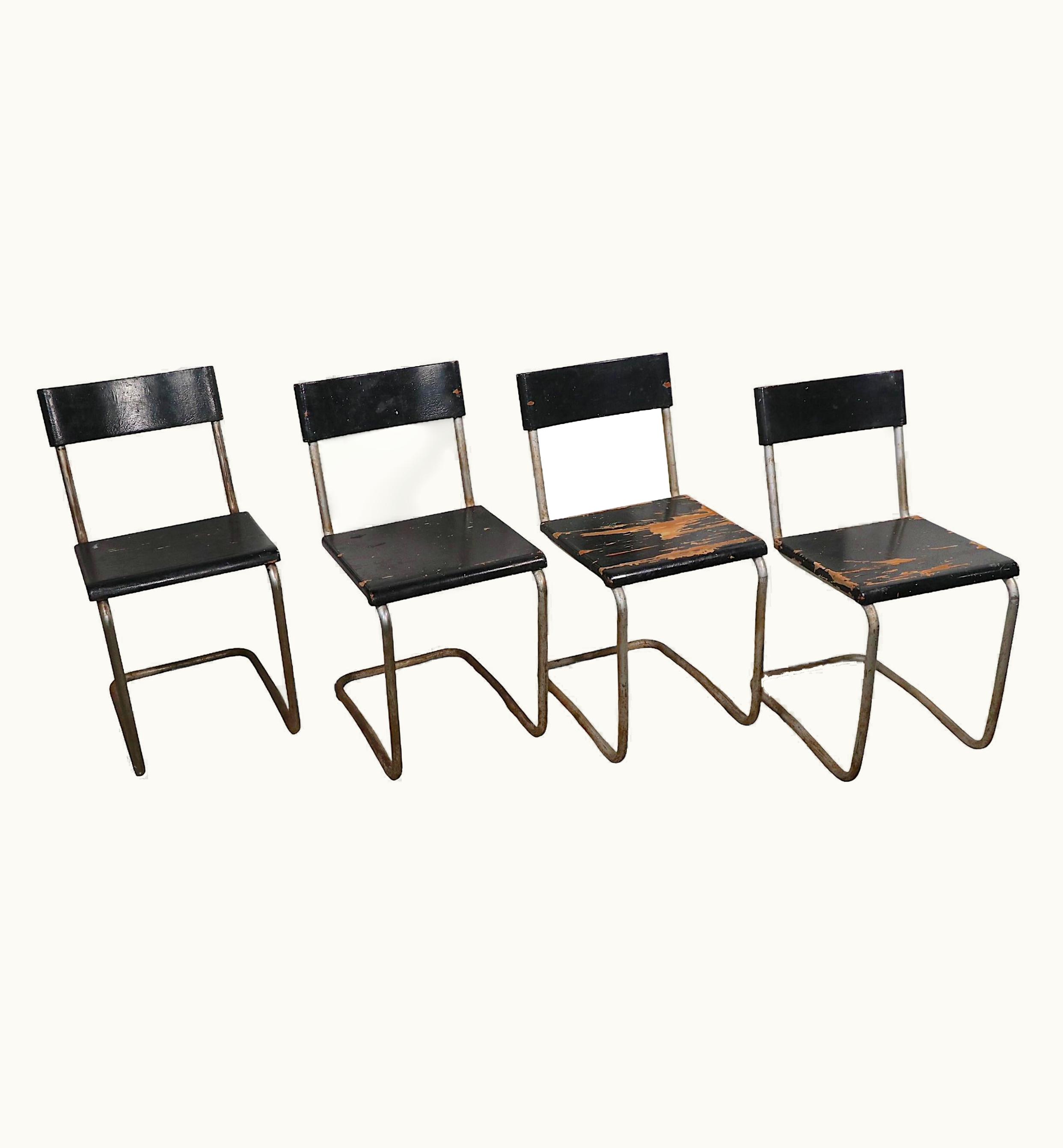 Marcel Breuer Marcel Breuer Set Of Four Pre War Breuer Style Chairs As Is
