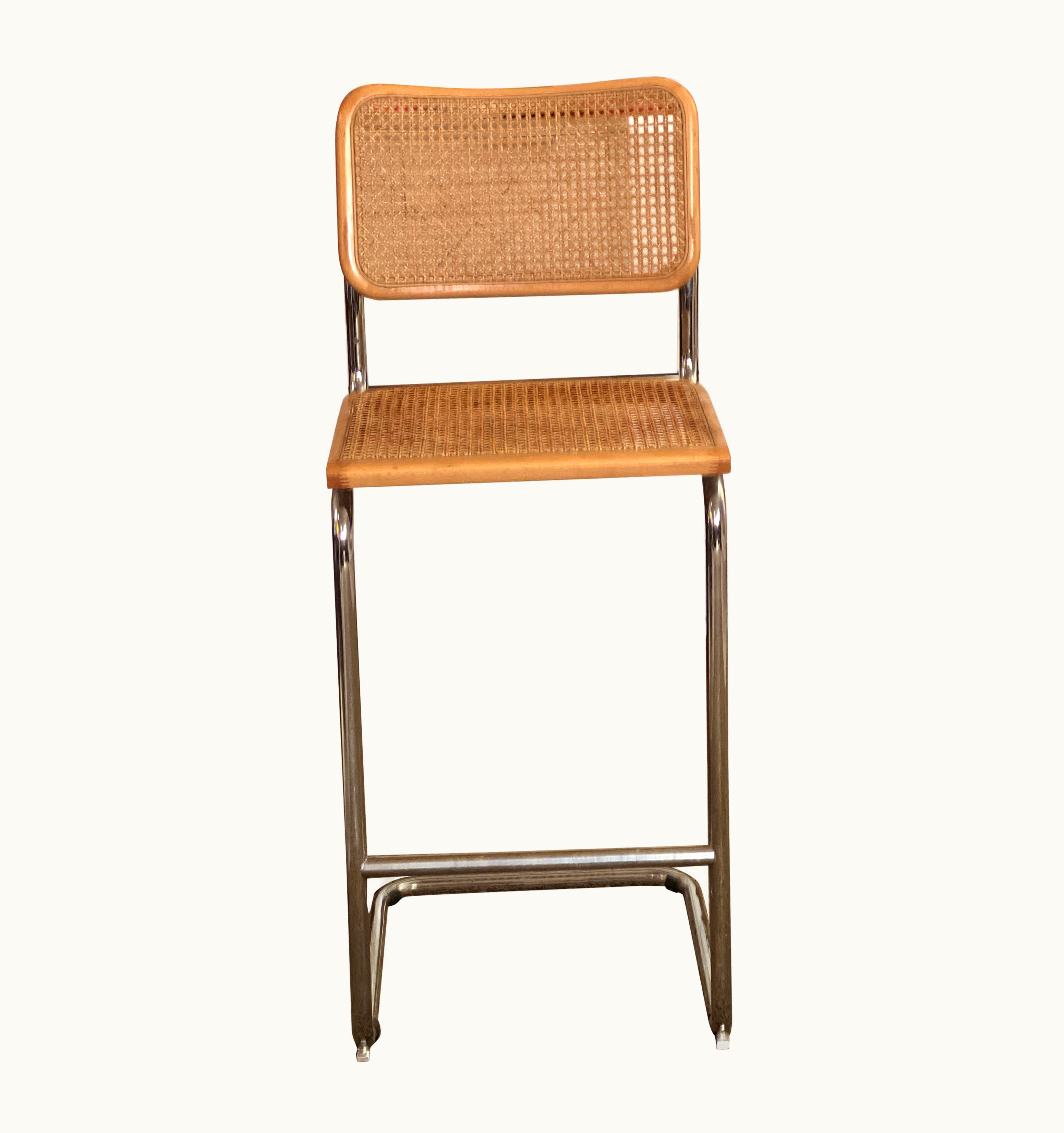 Marcel Breuer Bar Stool Cesca Model S32 Marcel Breuer Edition, 1980
