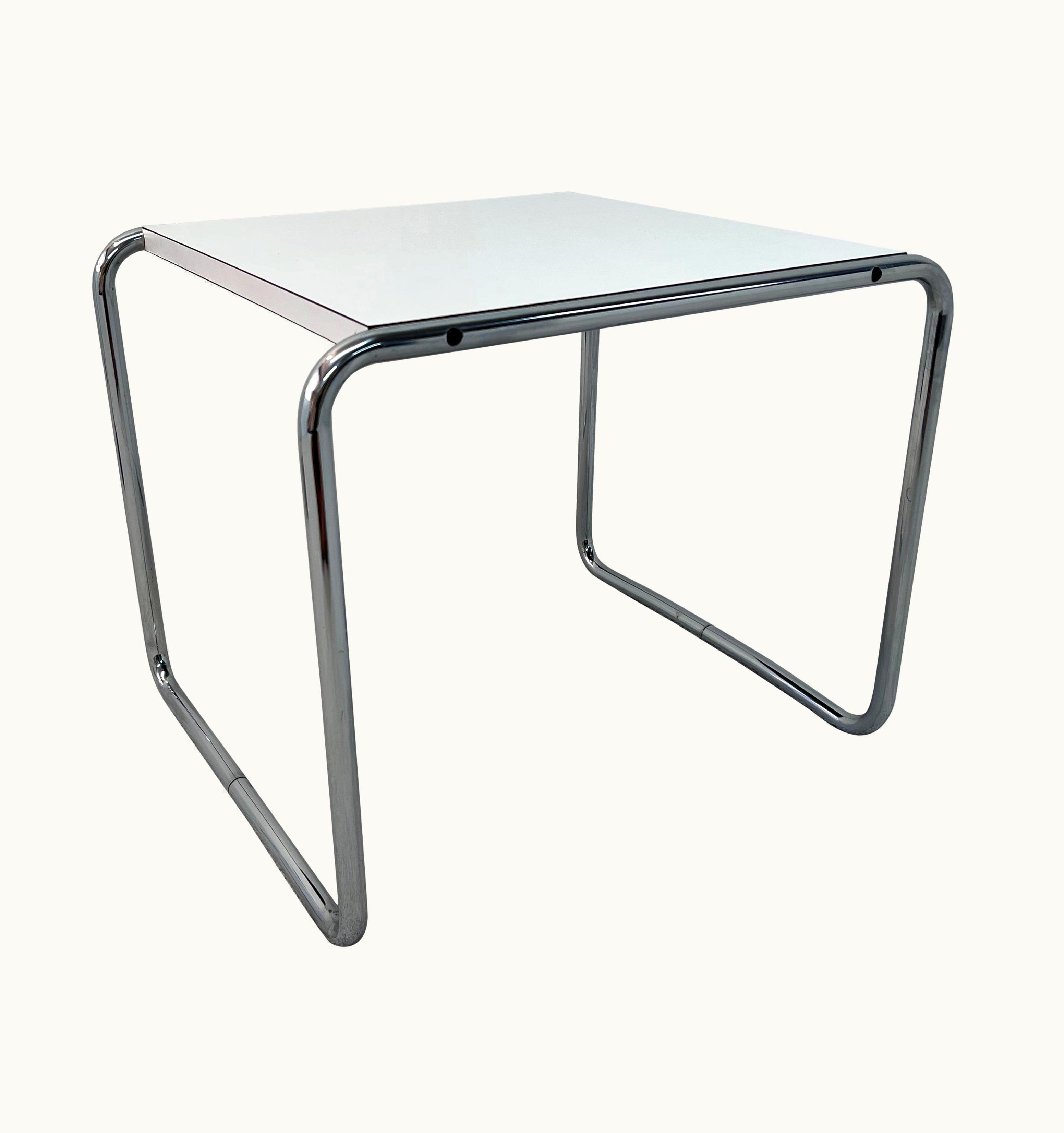 Marcel Breuer Marcel Breuer "Laccio" Chrome And Laminate Side Tables, 1960s