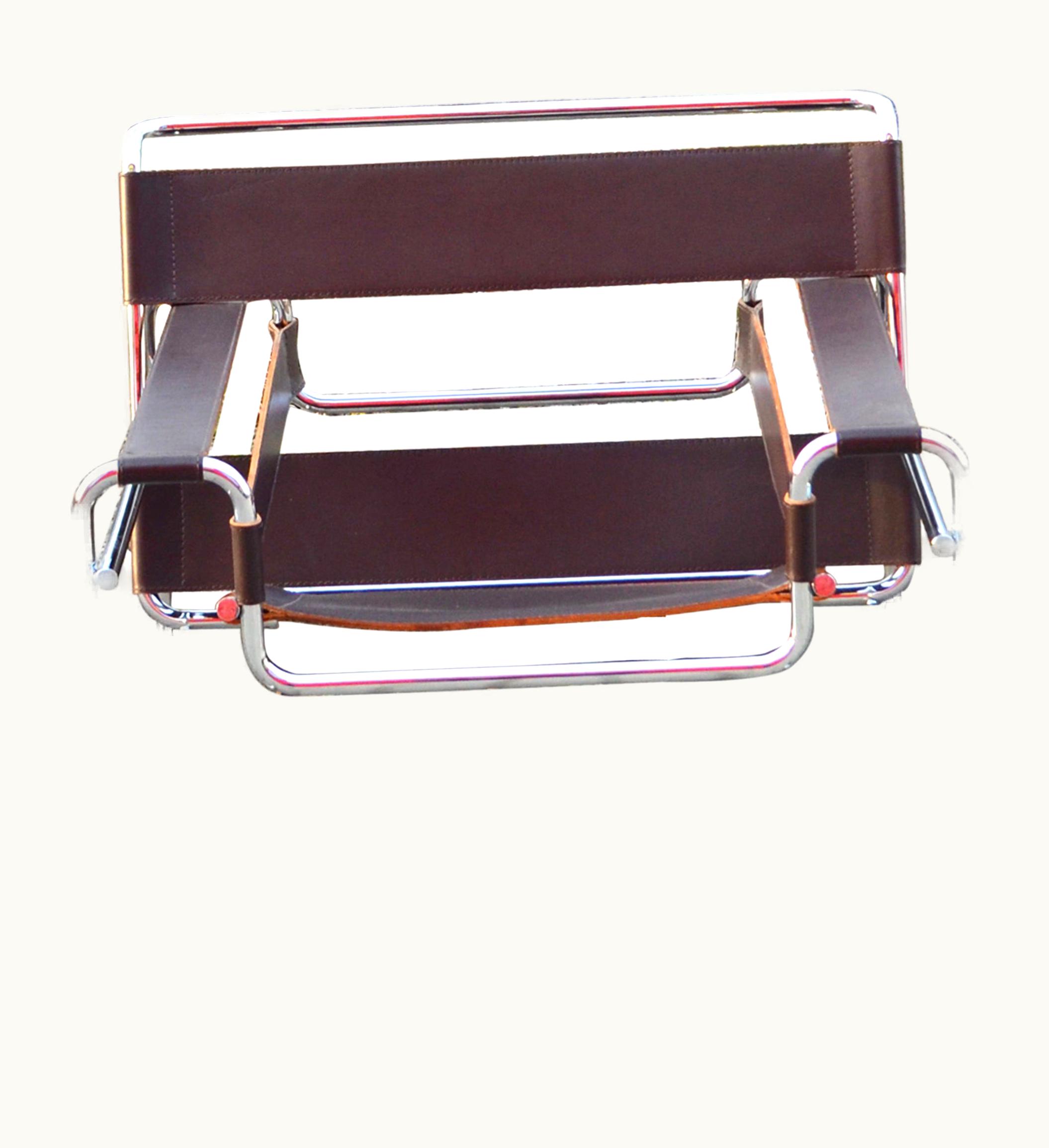 Marcel Breuer Knoll International Wassily Chair Design By Marcel Breuer Brown Saddle Leather