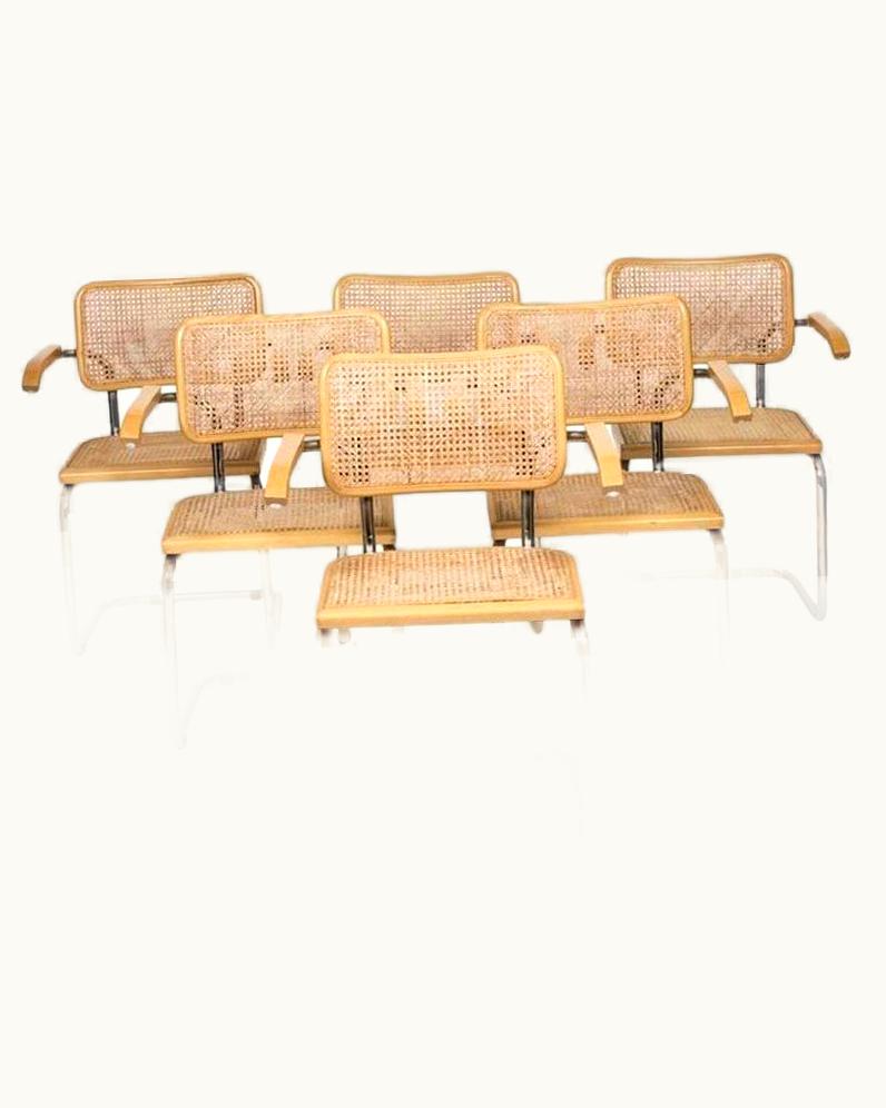 Marcel Breuer Mid-Century Modern B64 Cesca Chair With Arms By Marcel Breuer, Italy, 1970s