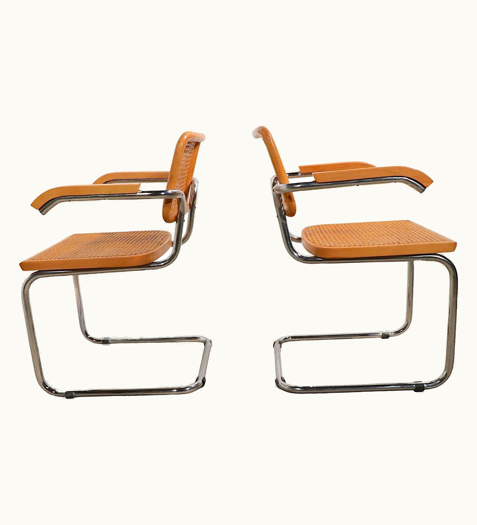 Marcel Breuer Pr. Breuer Cesca Chairs Made In Italy, C 1970's