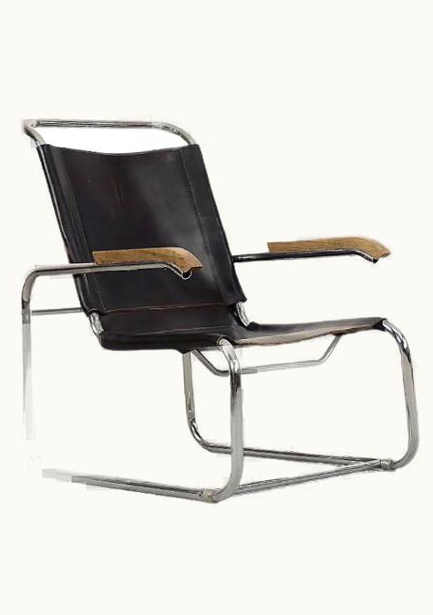 Marcel Breuer Marcel Breuer Vintage Germany Icon Bauhaus B35 Black Leather Chair By Marcel Breuer For Thonet