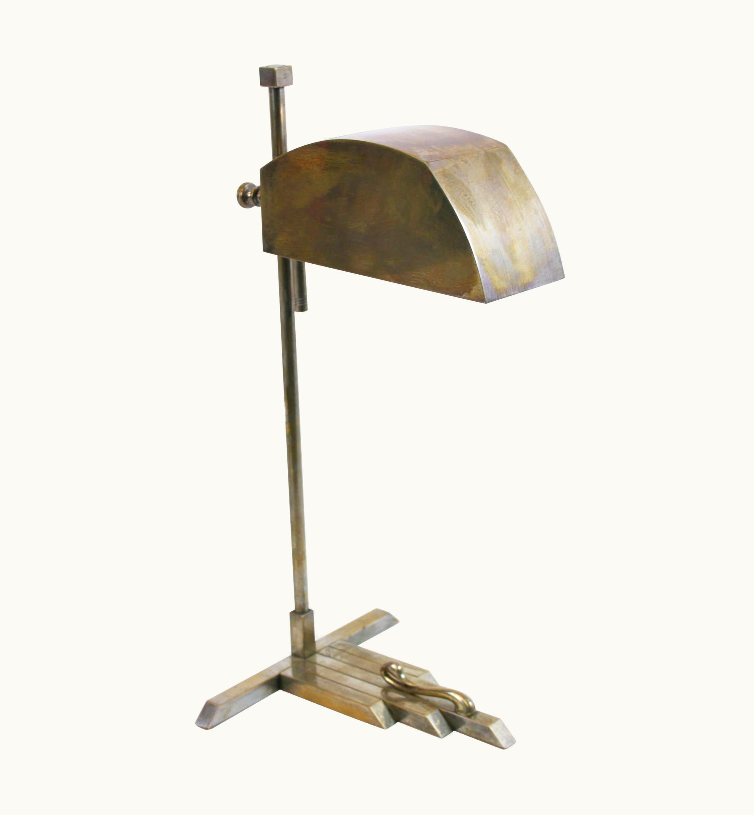 Marcel Breuer Marcel Breuer Tablelamp Original Design By Marcel Breuer Art Deco Style Brass, Paris, 1925