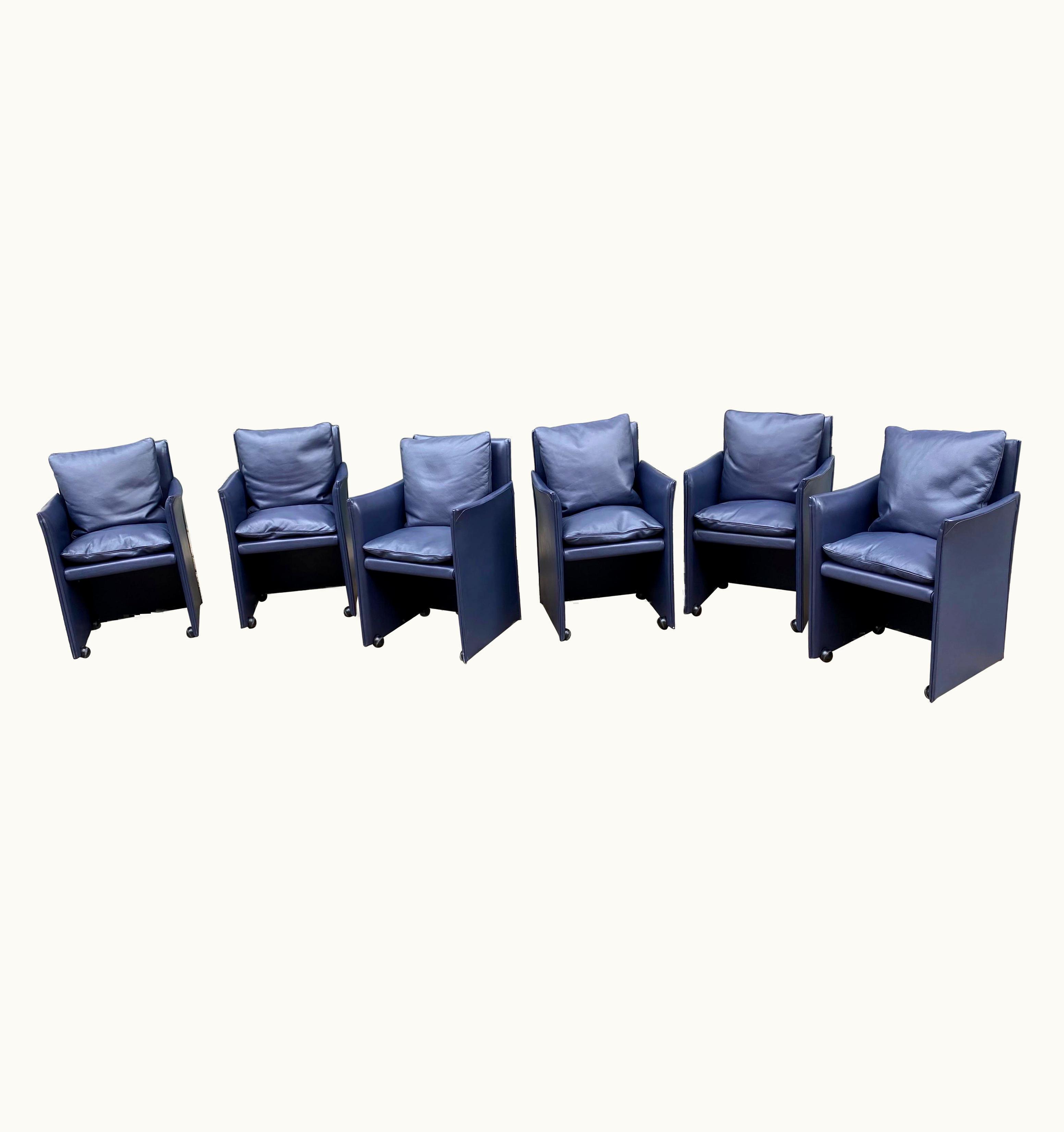 Mario Bellini Mario Bellini For Cassina Set Of 6 Break Armchairs