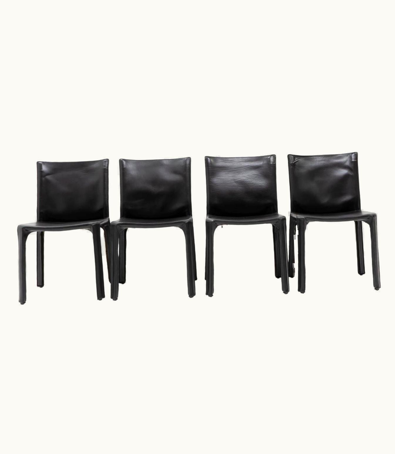 Mario Bellini Mario Bellini Cab 412 Chairs By Mario Bellini For Cassina, Set Of 4