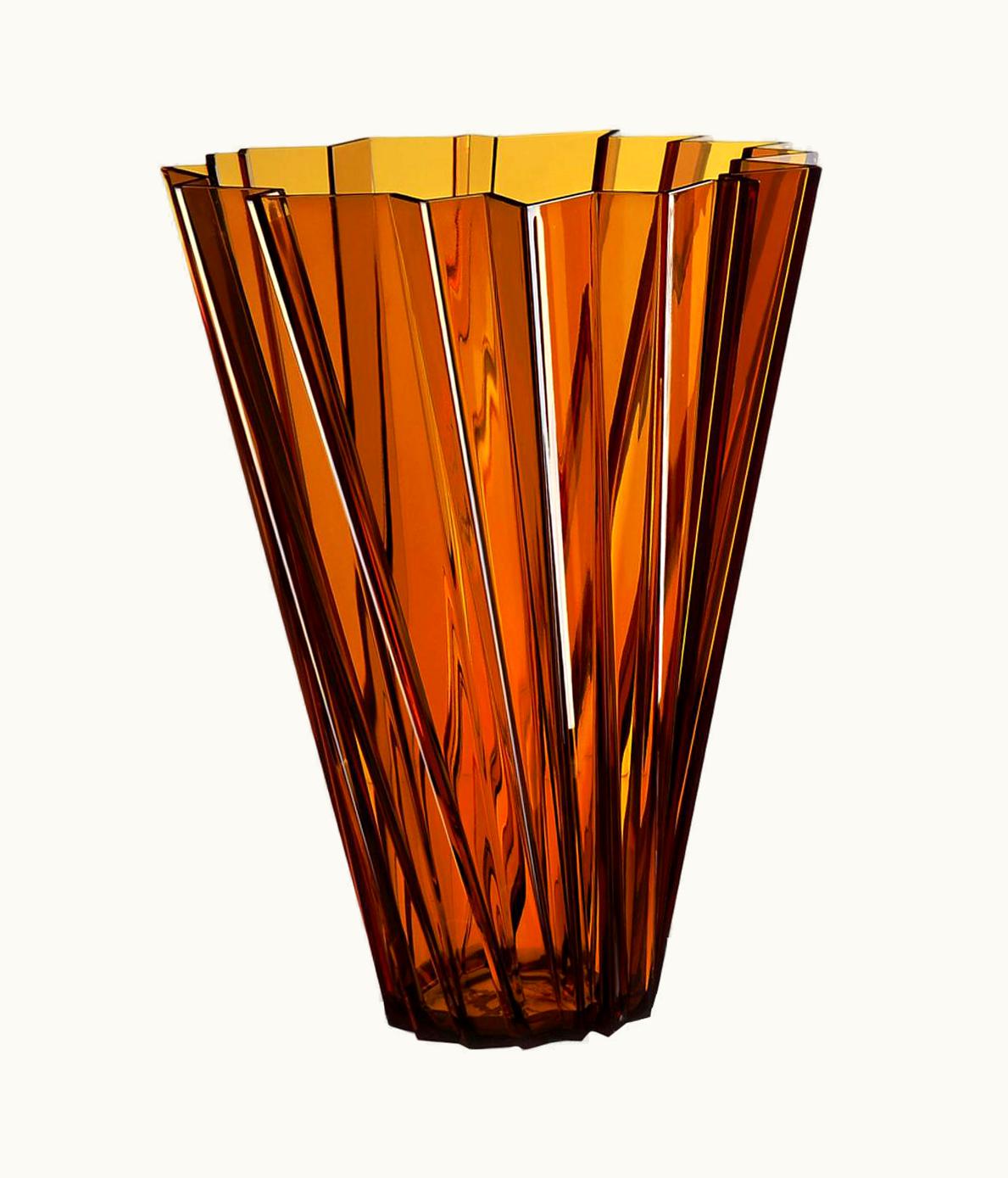 Mario Bellini Mario Bellini Kartell Shanghai Vase In Amber By Mario Bellini