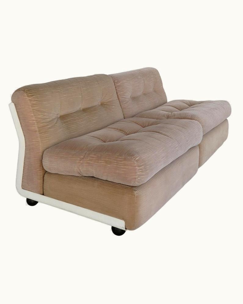 Mario Bellini Mario Bellini For C&B Italia Midcentury Amanta Velvet Armchairs Set Of Two, 1973