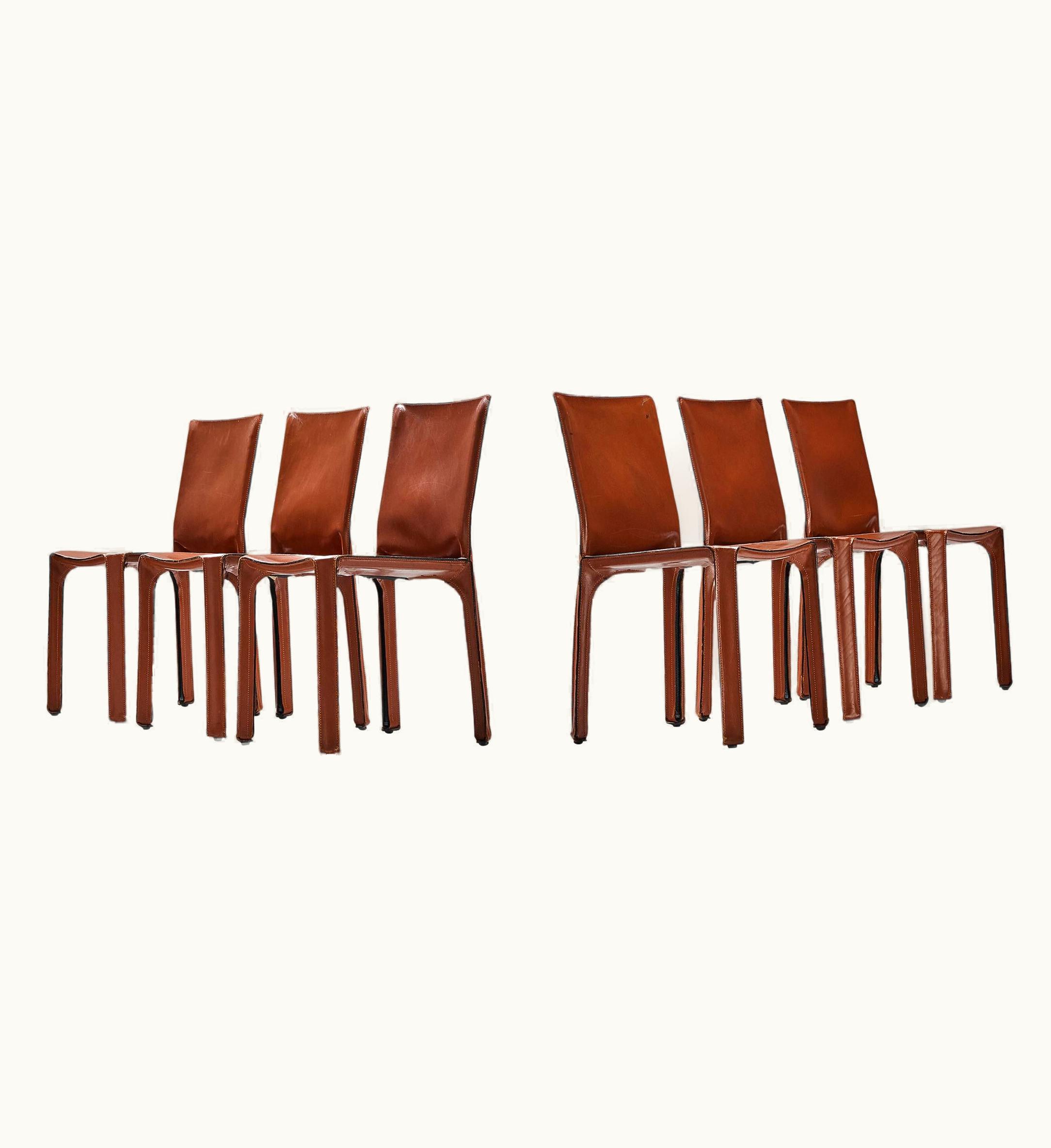 Mario Bellini Mario Bellini For Cassina Set Of Six 'Cab' Dining Chairs