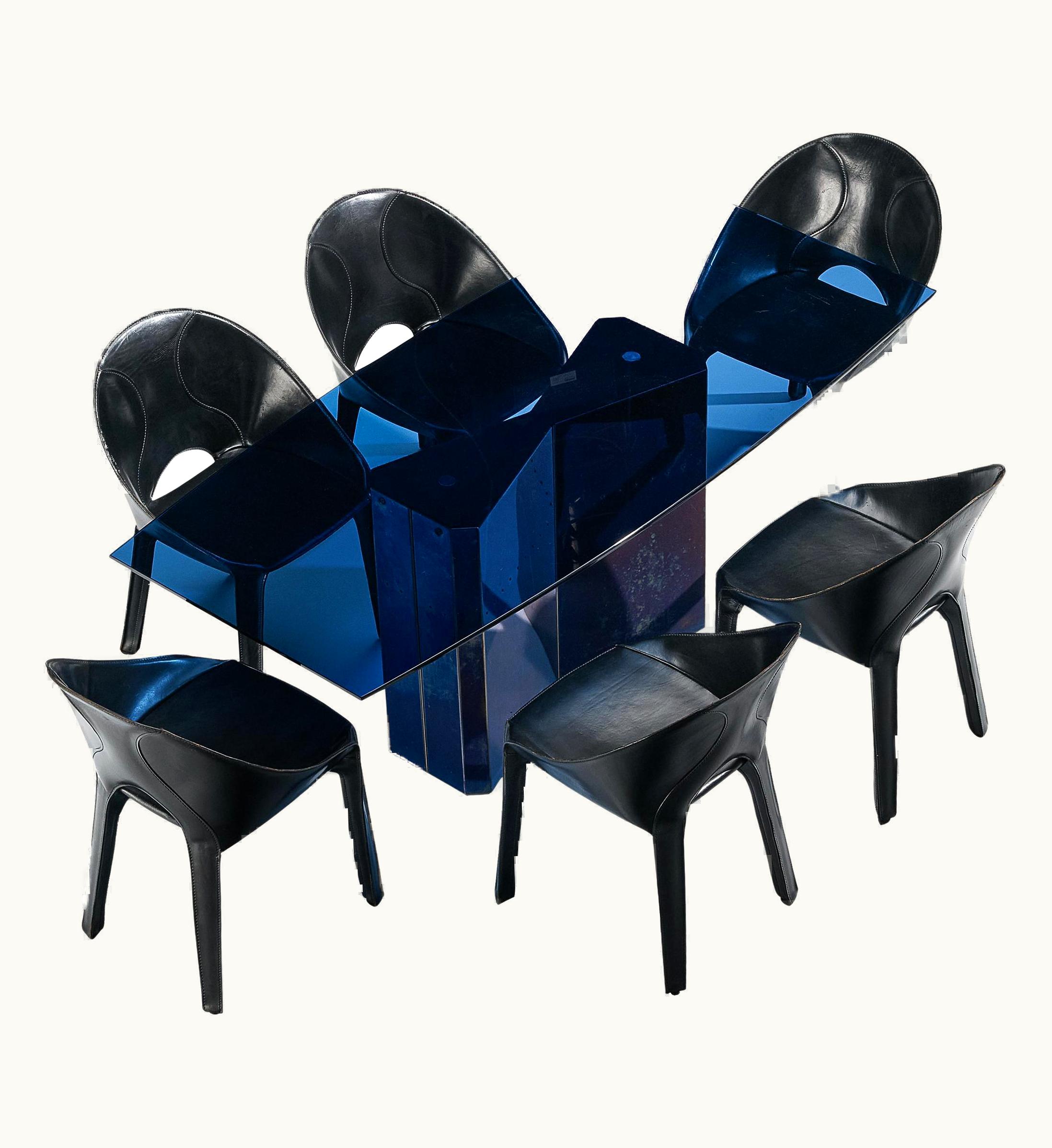 Mario Bellini;Afra & Tobia Scarpa Mario Bellini;Afra & Tobia Scarpa 'Polygonon' Dining Table & Mario Bellini Dining Chairs