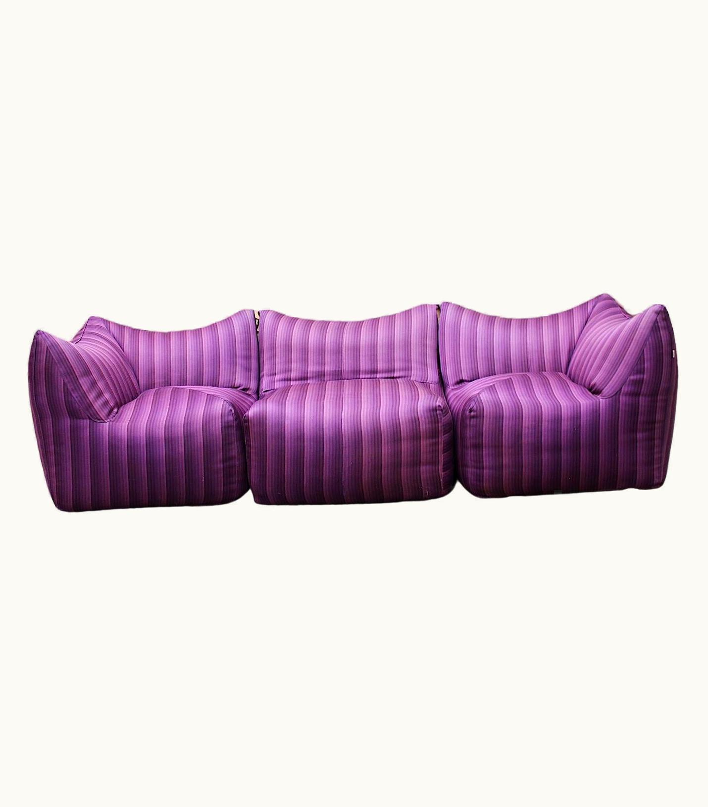 Mario Bellini Mario Bellini Space Age Vintage Modular Sofa Le Bambole Purple Lavender Mario Bellini 1970s