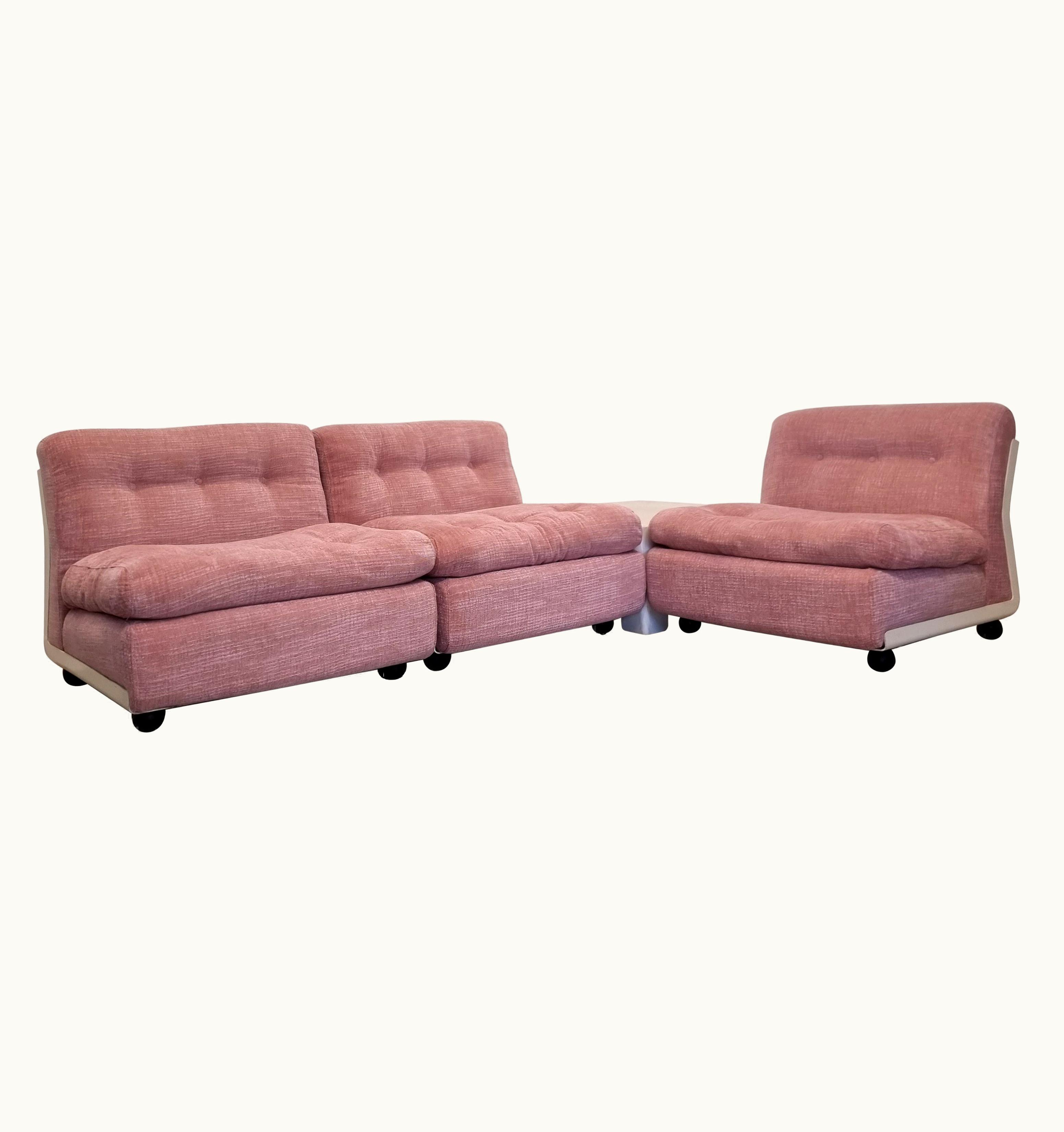 Mario Bellini Mario Bellini Pink Mario Bellini Modulair Amanta Sofa With Coffeetable For C&B Italia 1970s