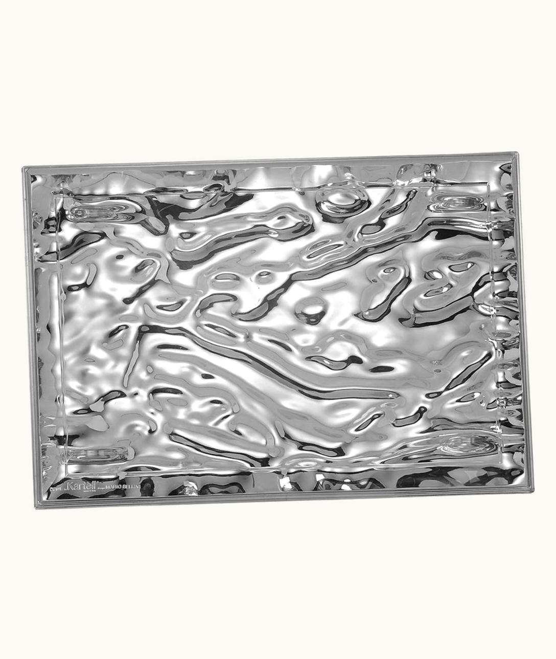 Mario Bellini Mario Bellini Set Of 4 Kartell Small Dune Trays In Chrome By Mario Bellini