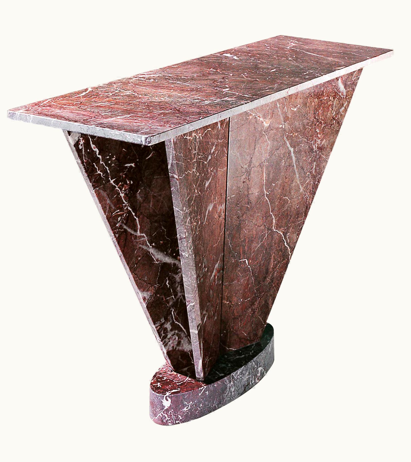 Mario Bellini Mario Bellini 'Traccia' Console In Marble By Mario Bellini