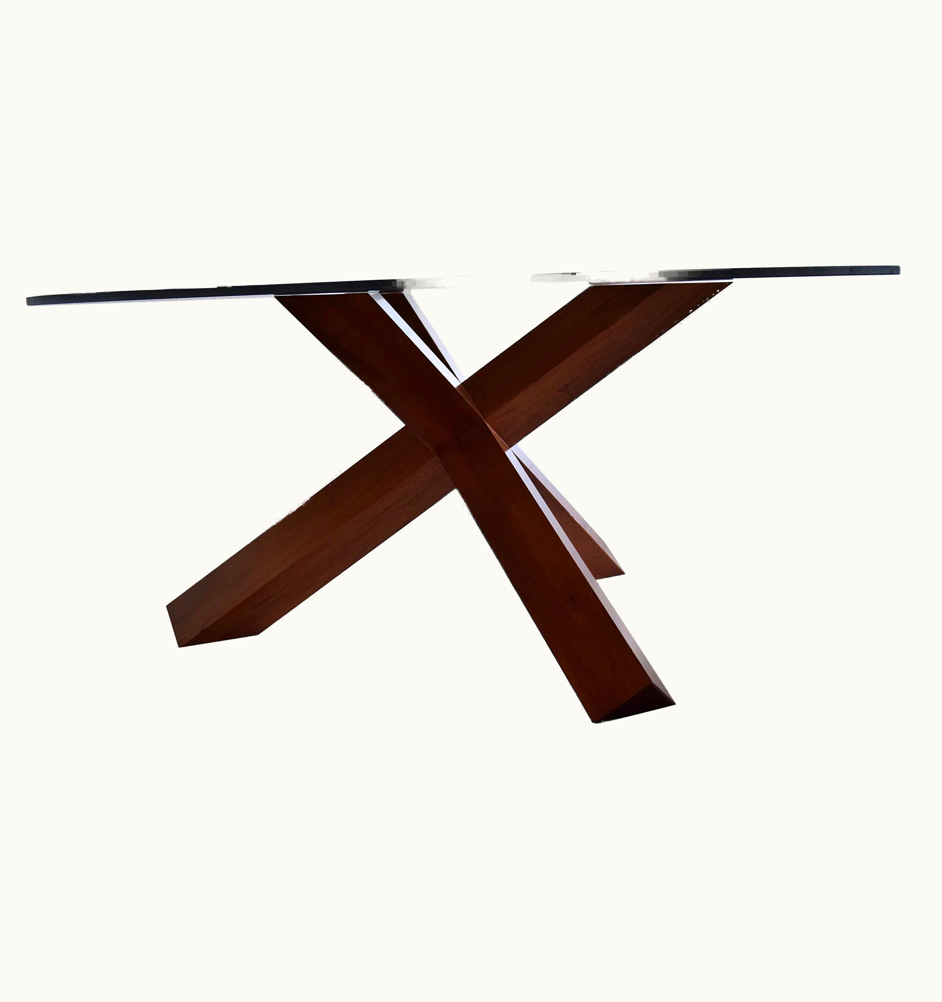 Mario Bellini Mario Bellini Nutwood And Glass Dining Table La Rotonda By Mario Bellini For Cassina