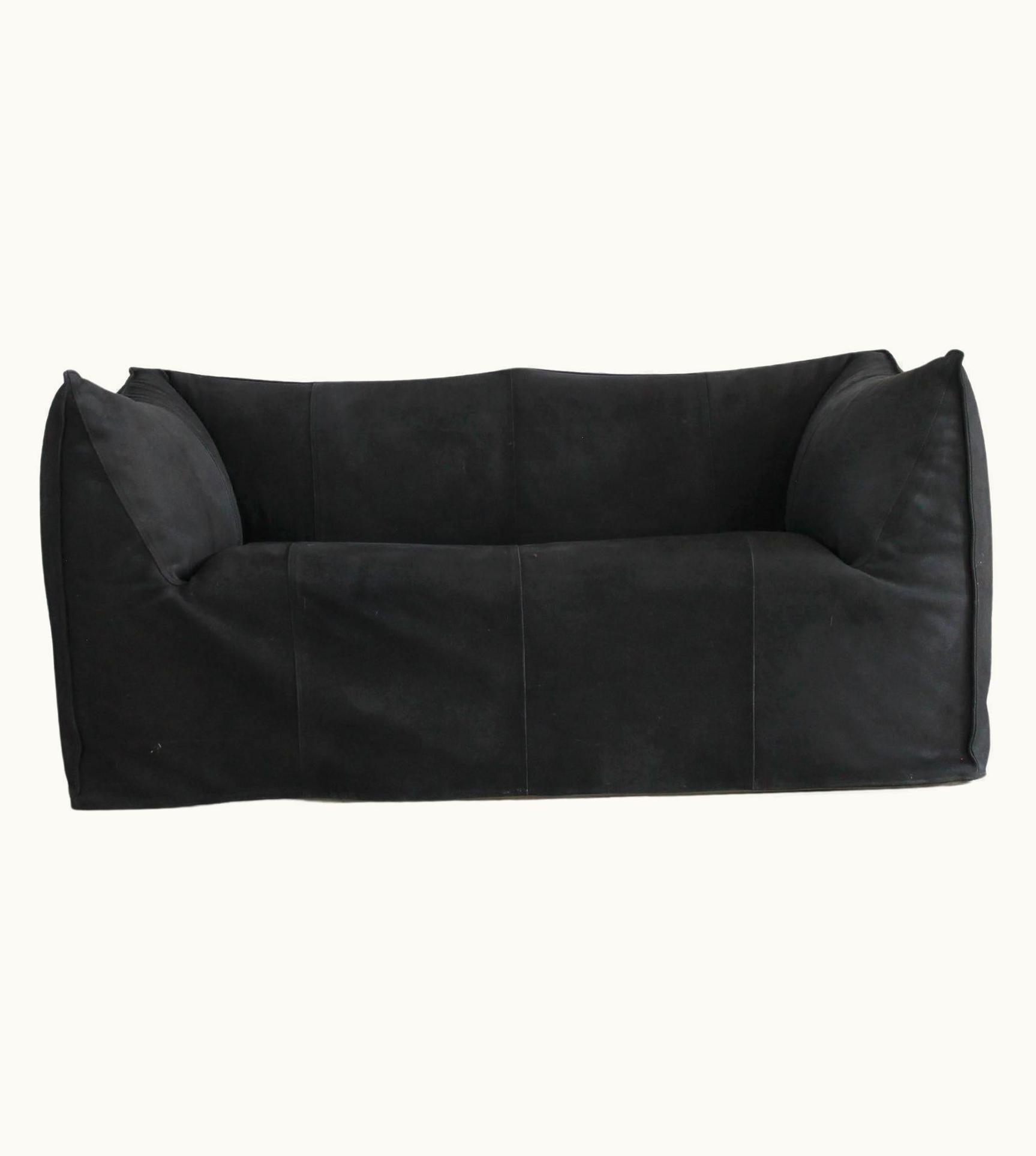 Mario Bellini Mario Bellini Le Bambole Sofa In Black Leather B&B Italia 1972
