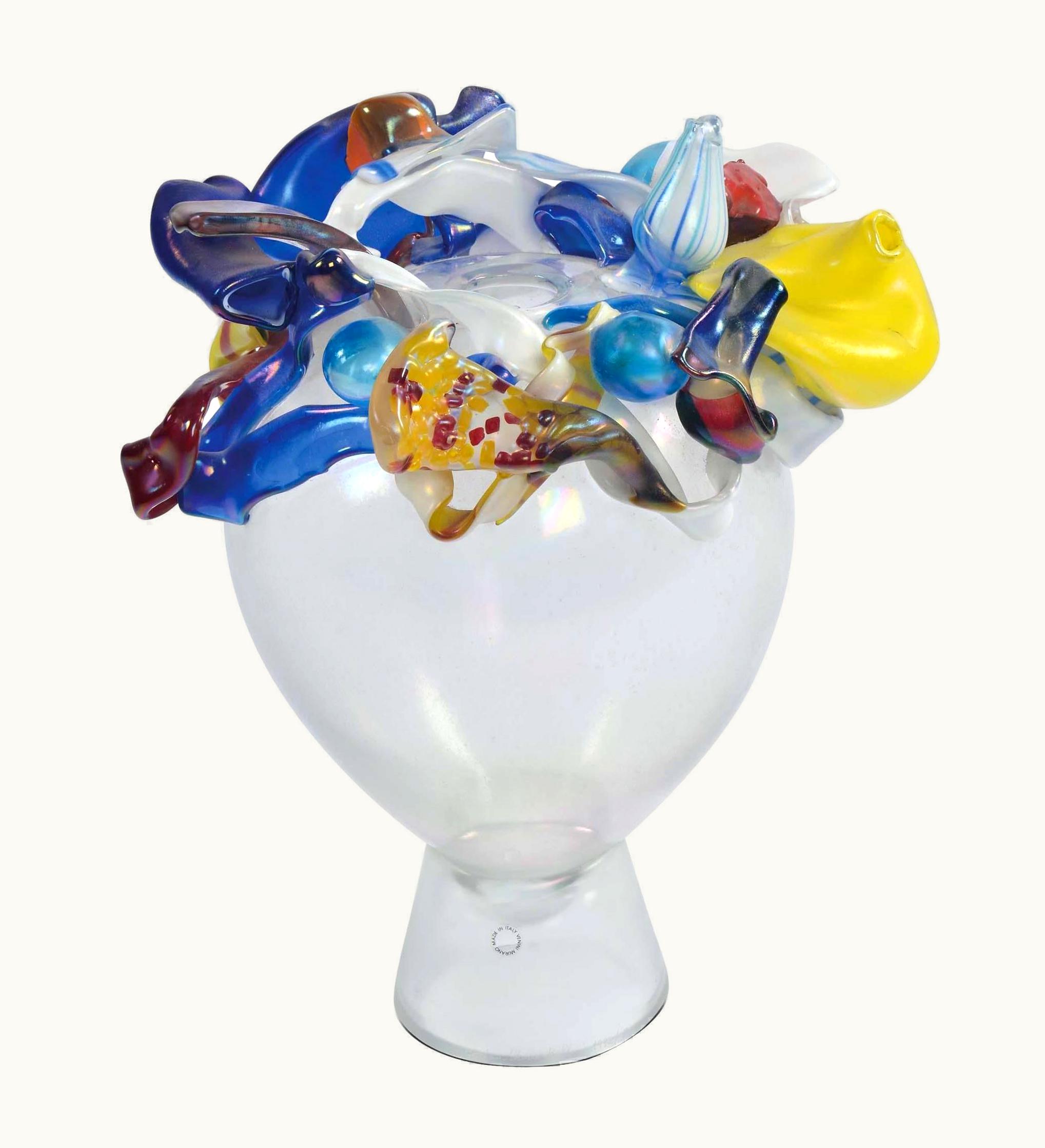 Mario Bellini Mario Bellini Italian Murano Glass Vase Sogni Infranti Model By Mario Bellini For Venini