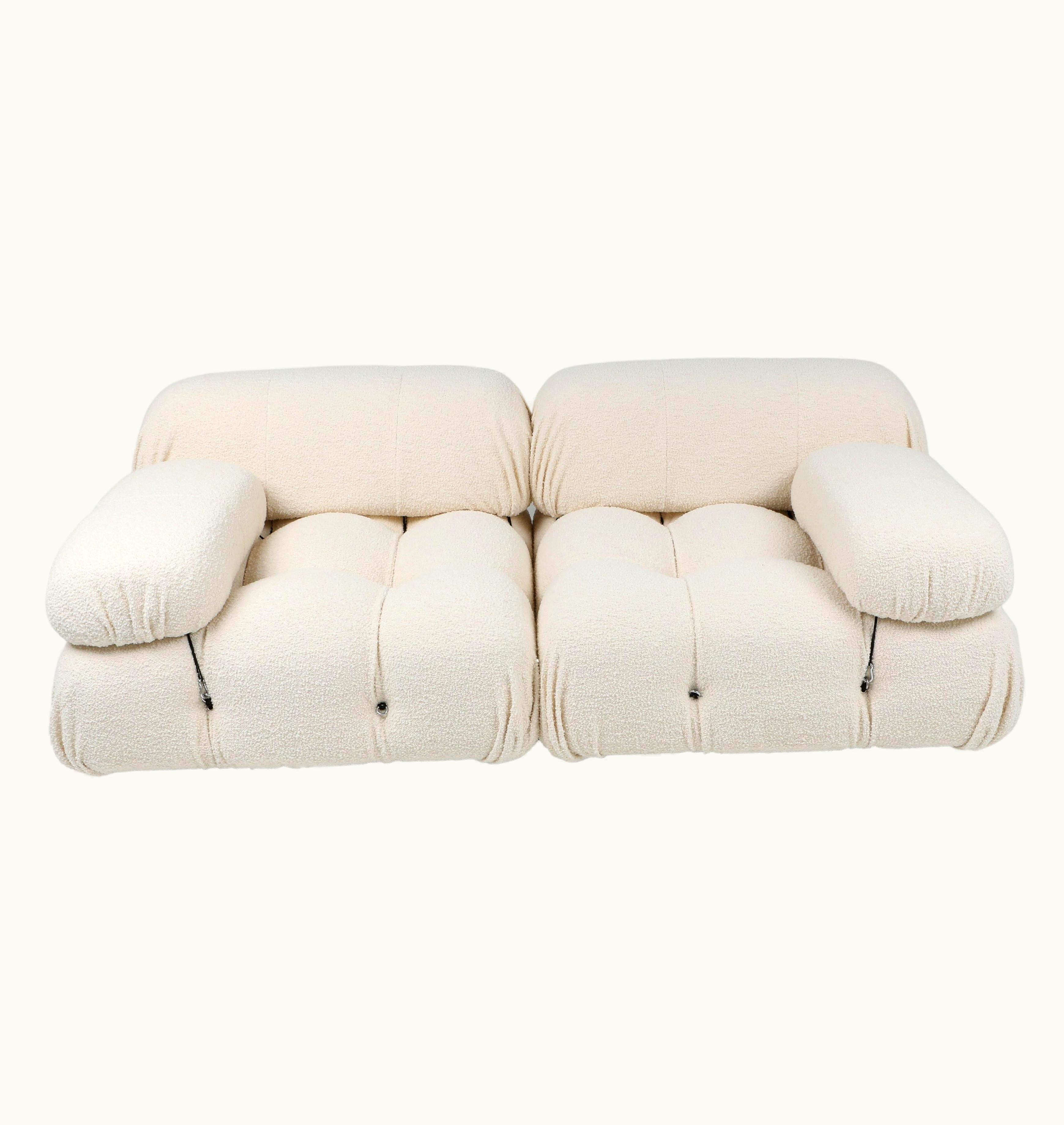 Mario Bellini Mario Bellini Camaleonda Sofa Set In Boucle Wool With Armrests By Mario Bellini, 1970's