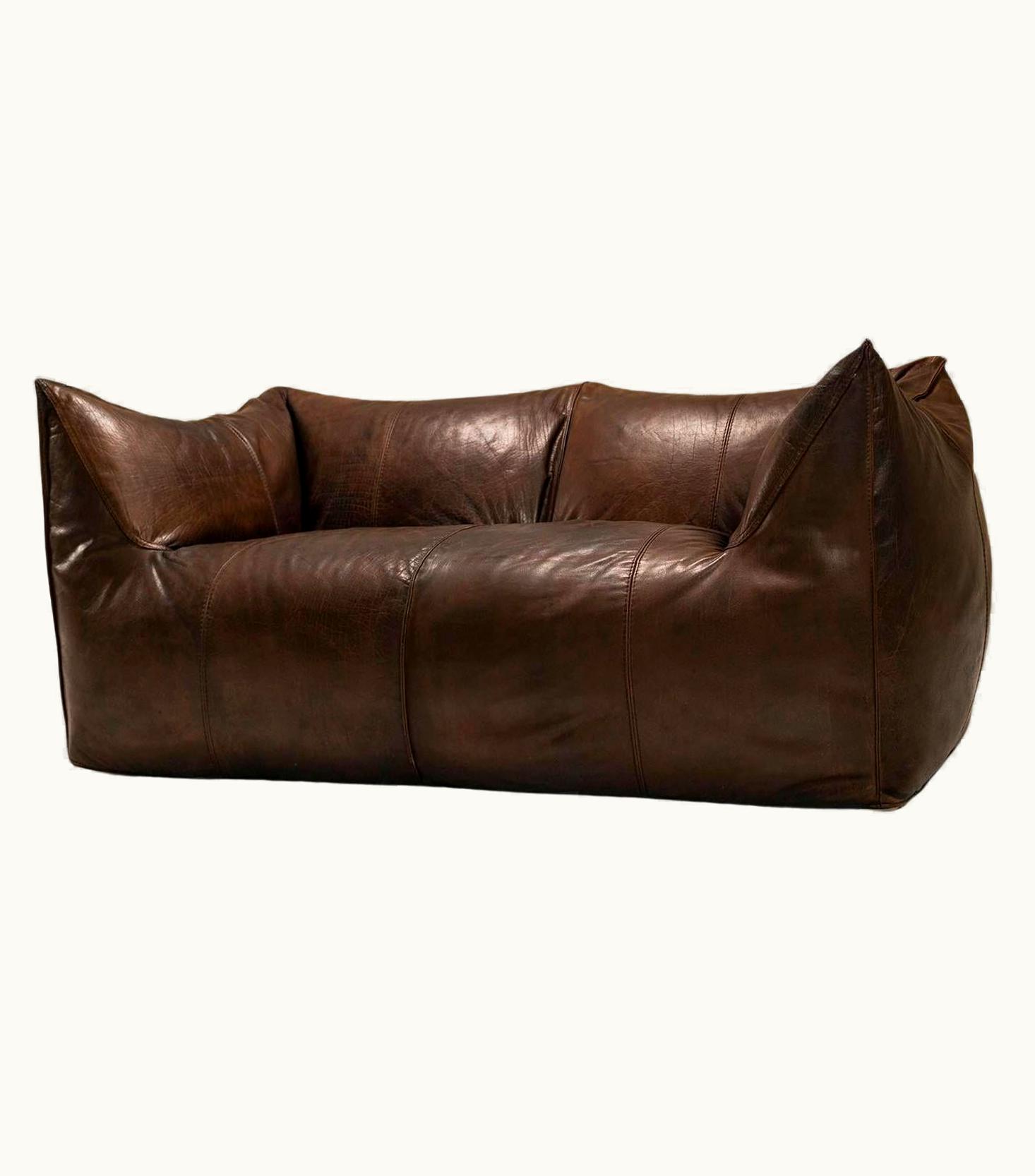 Mario Bellini Two-Seater Sofa 'Le Bambole' In Leather By Mario Bellini For B&B Italia, 1972